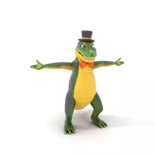 Dapper Crocodile model pack Low-poly 3D model Dapper Crocodile model pack Low-poly 3D model