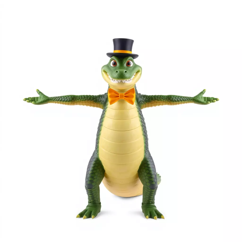 Dapper Crocodile model pack Low-poly 3D model_2