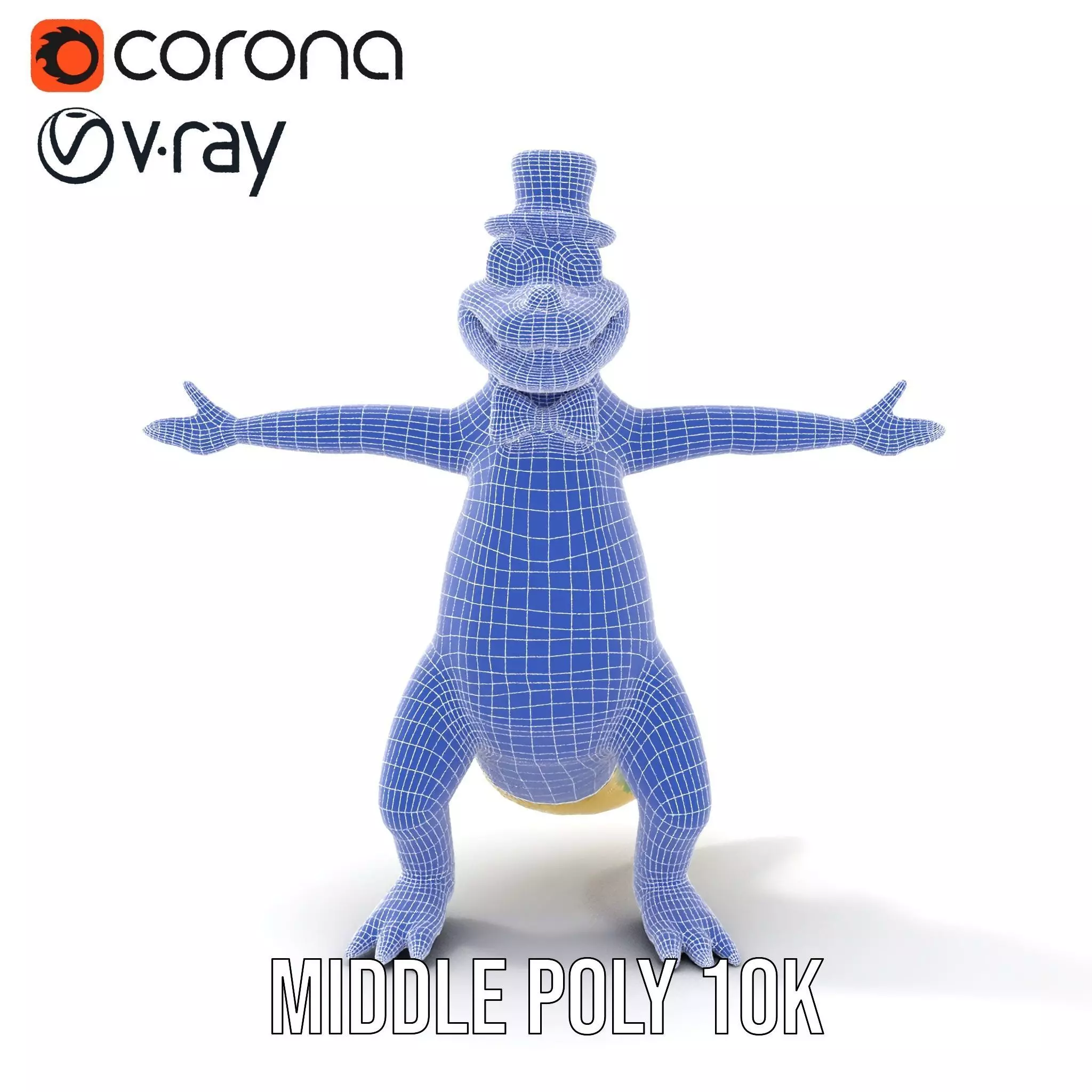 Dapper Crocodile model pack Low-poly 3D model_17