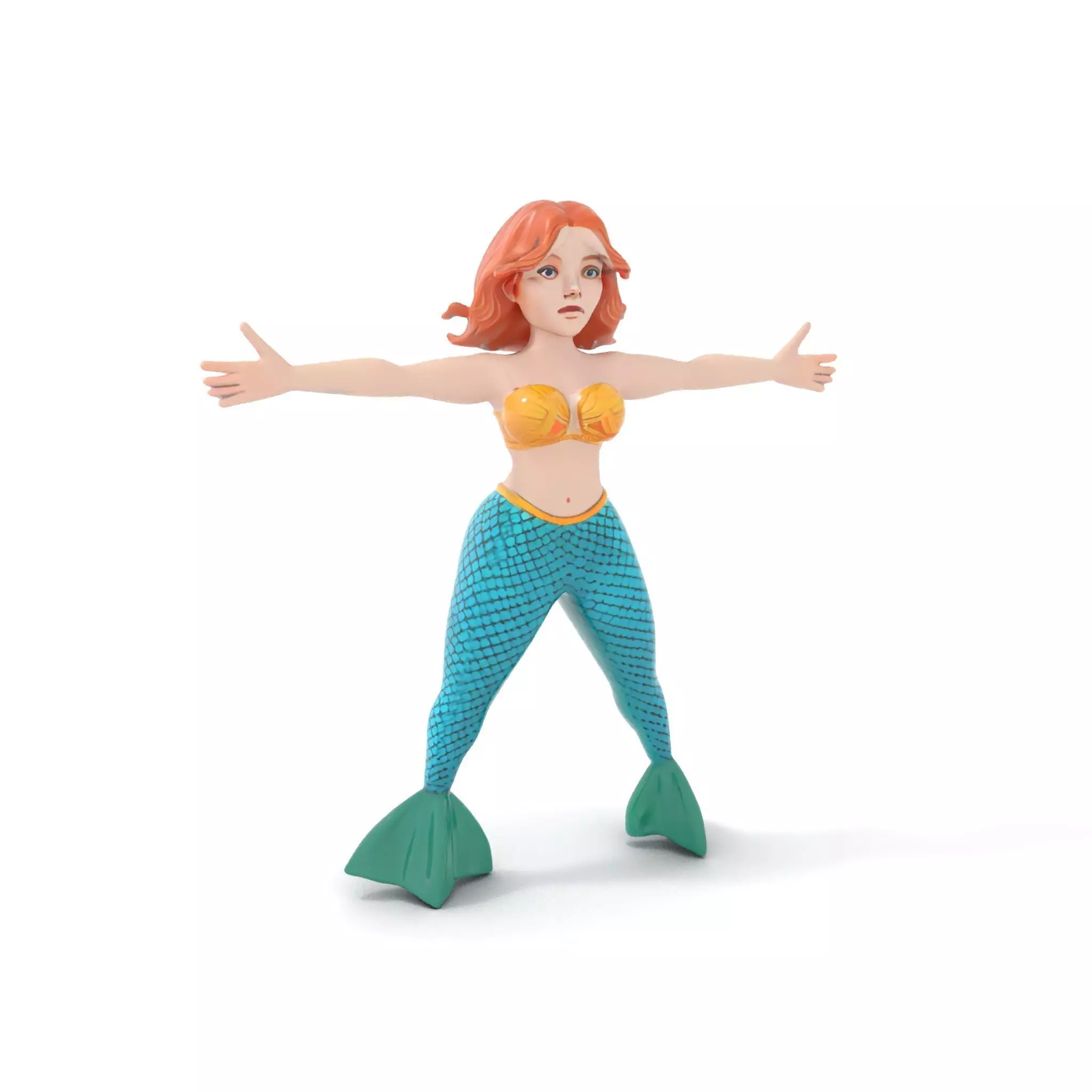 Fantasy Mermaid Character model pack Low-poly 3D model_0