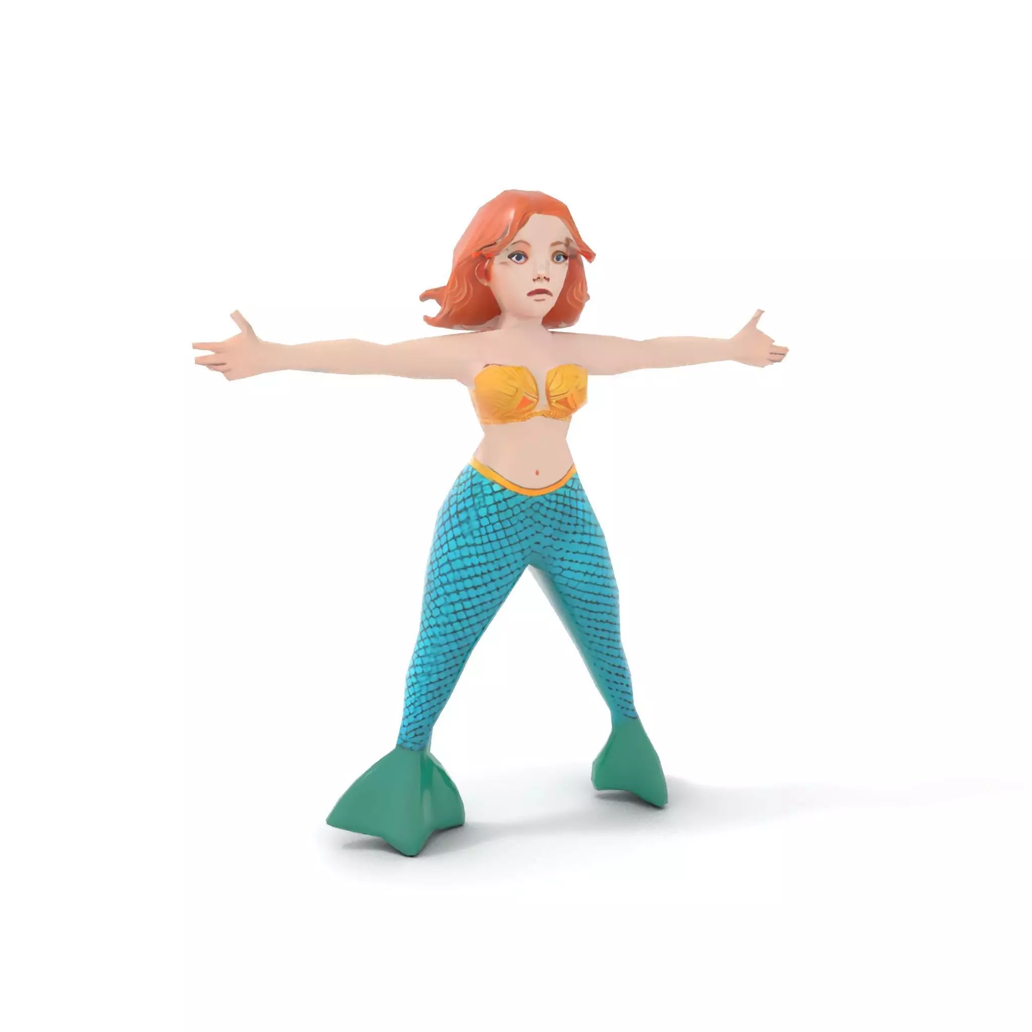 Fantasy Mermaid Character model pack Low-poly 3D model_24