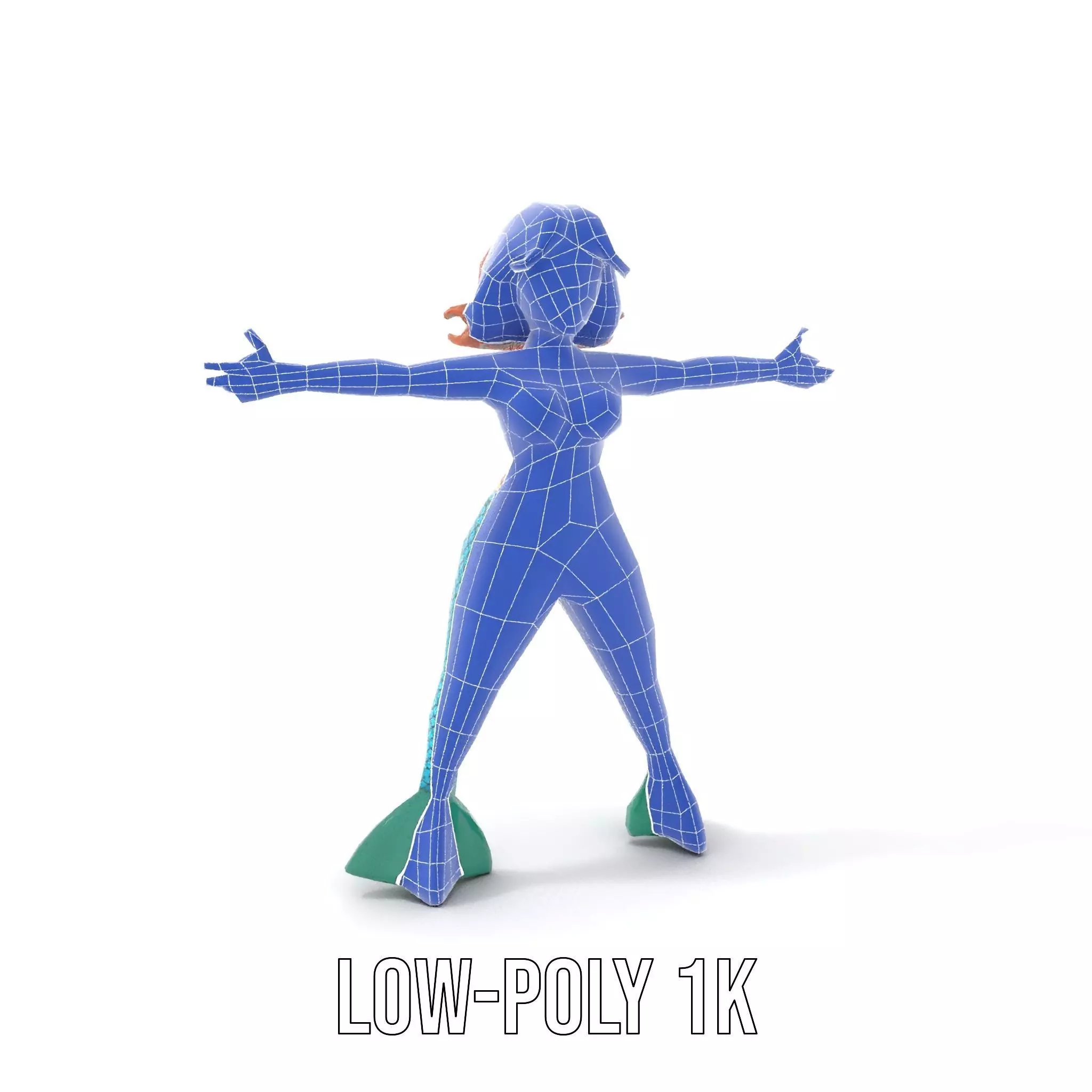 Fantasy Mermaid Character model pack Low-poly 3D model_30