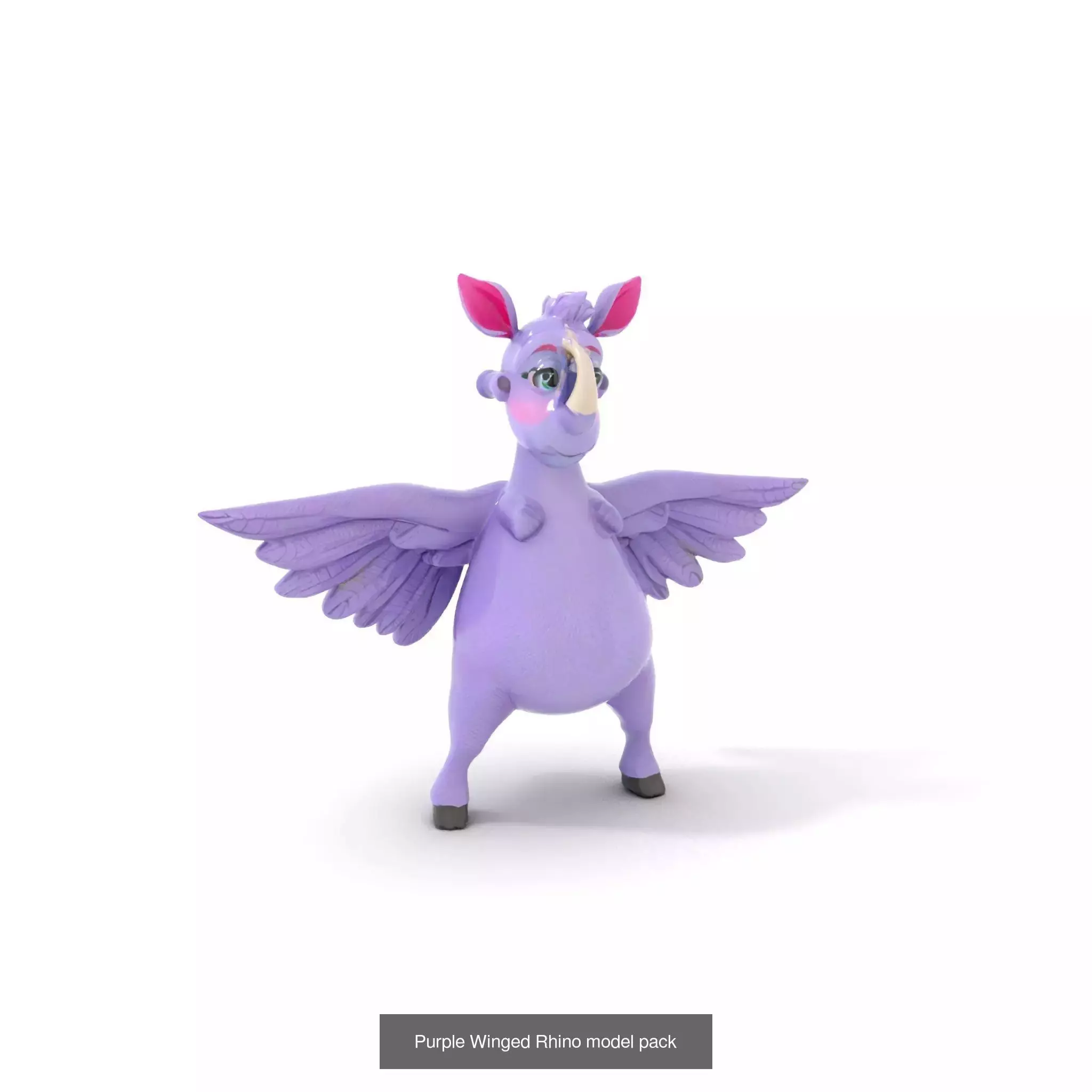 Charming Cartoon Creatures Pack 3D Model Collection_32