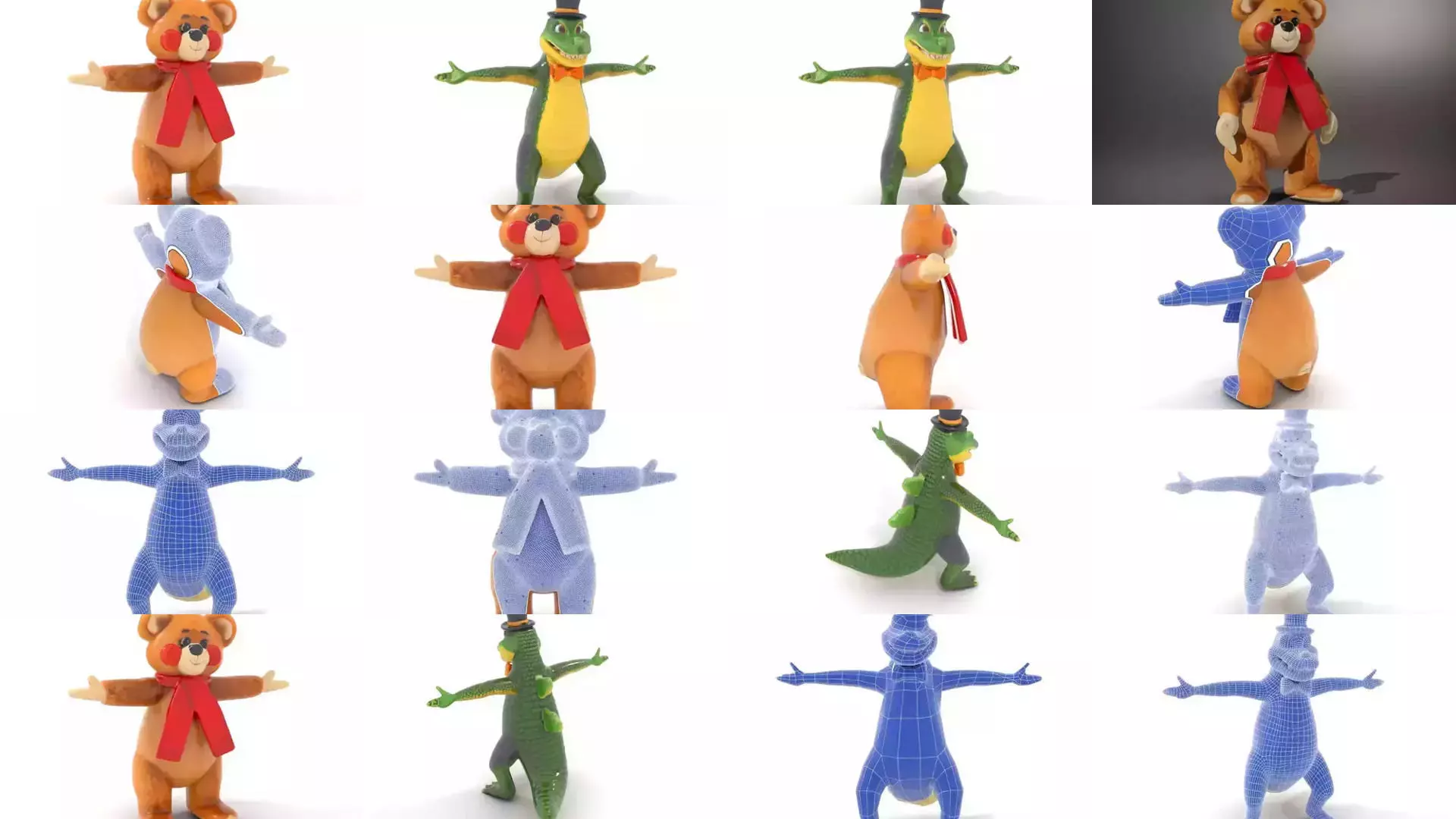 Charming Cartoon Creatures Pack 3D Model Collection_19