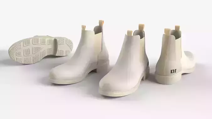 Urban boots white  leather