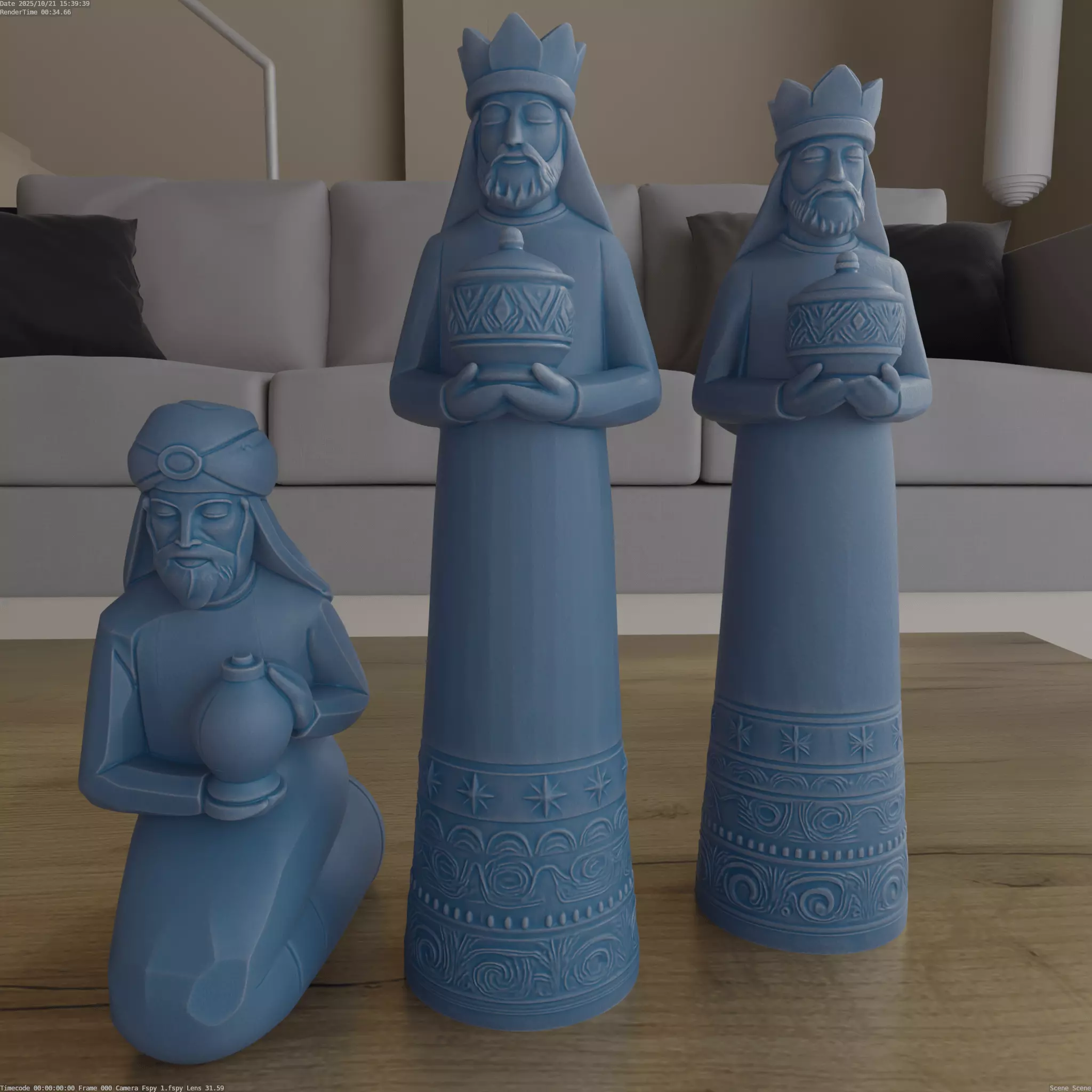 Modern Nativity Scene 3D Model STL Print Ready 3D print model_4
