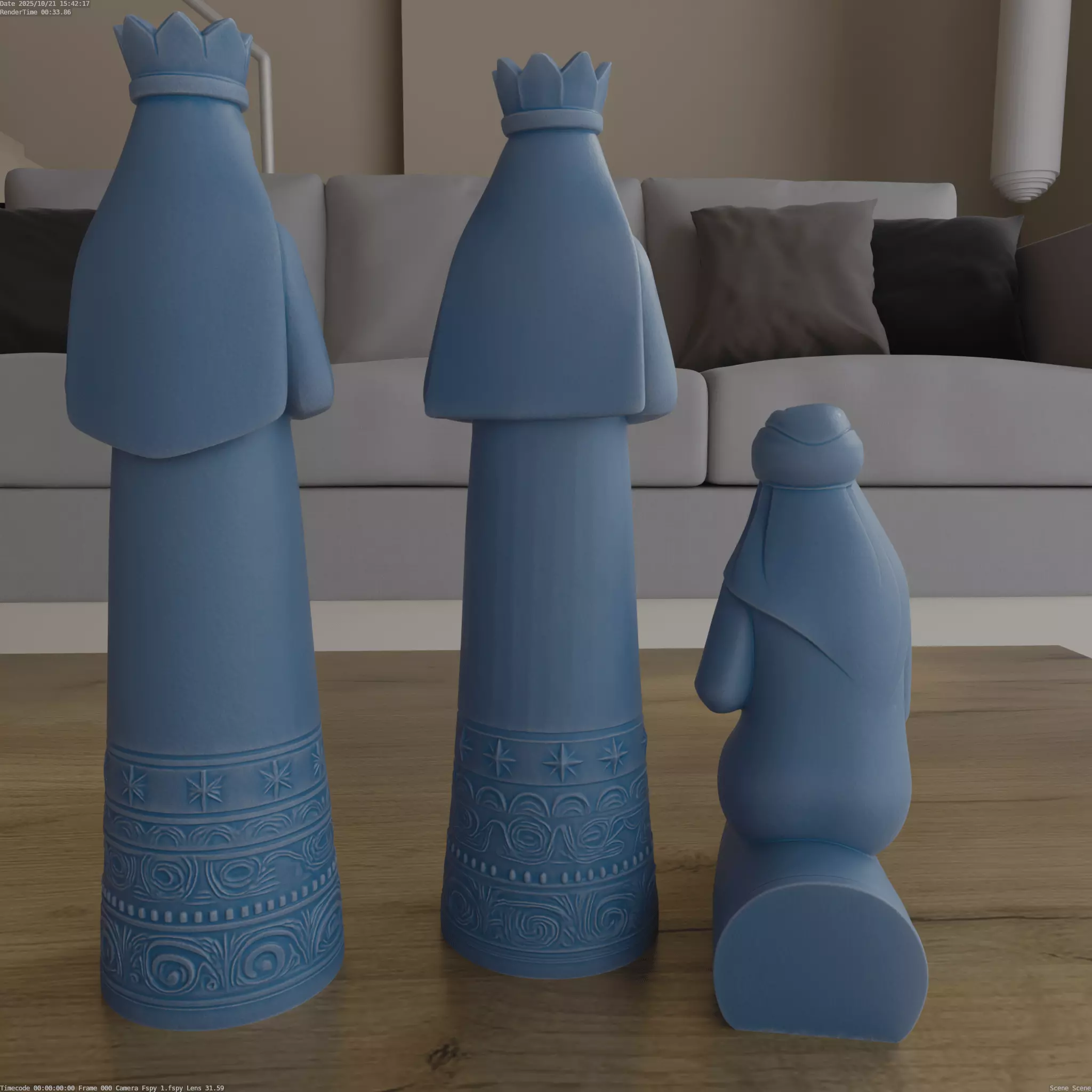 Modern Nativity Scene 3D Model STL Print Ready 3D print model_6