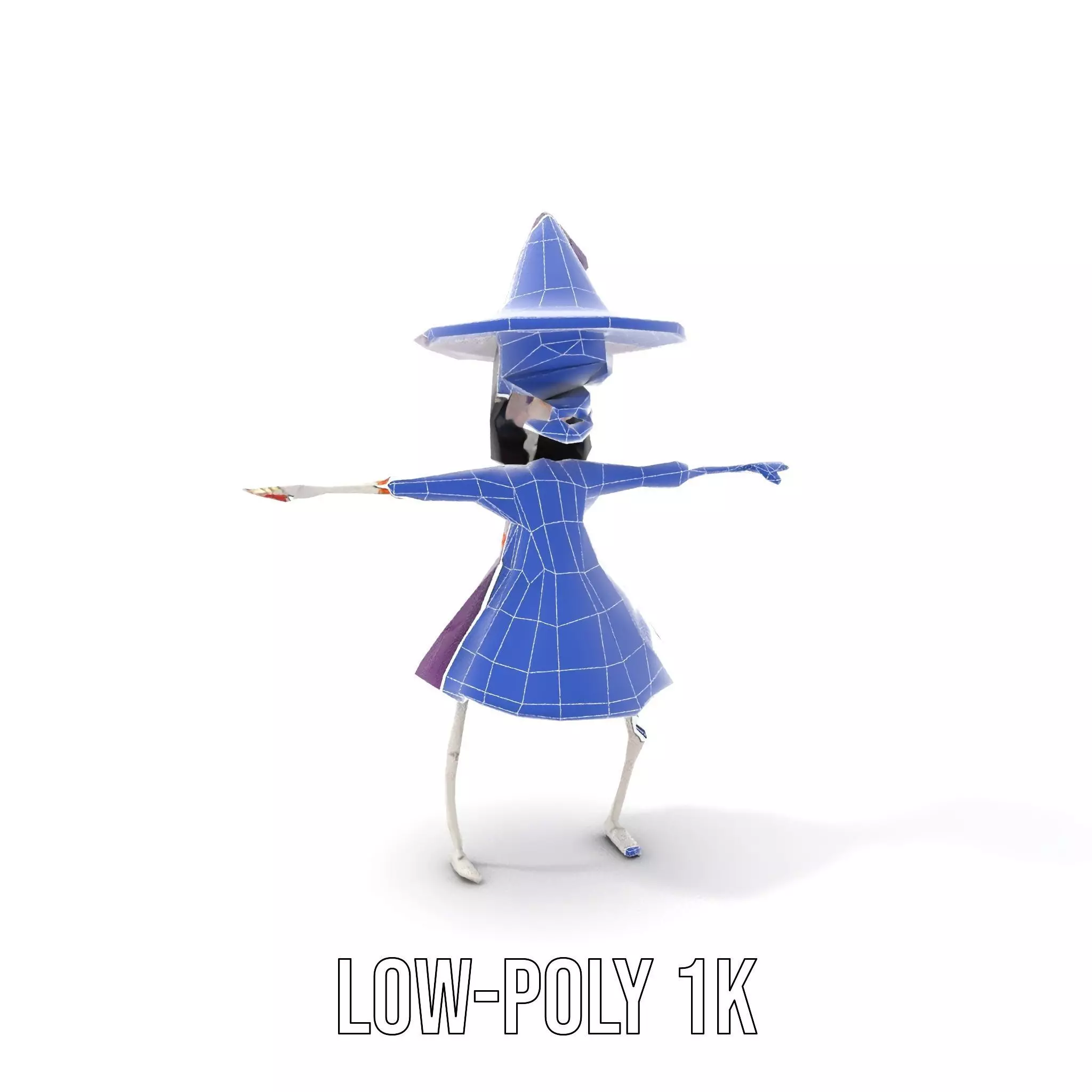 Skeleton Witch Purple model pack Low-poly 3D model_30