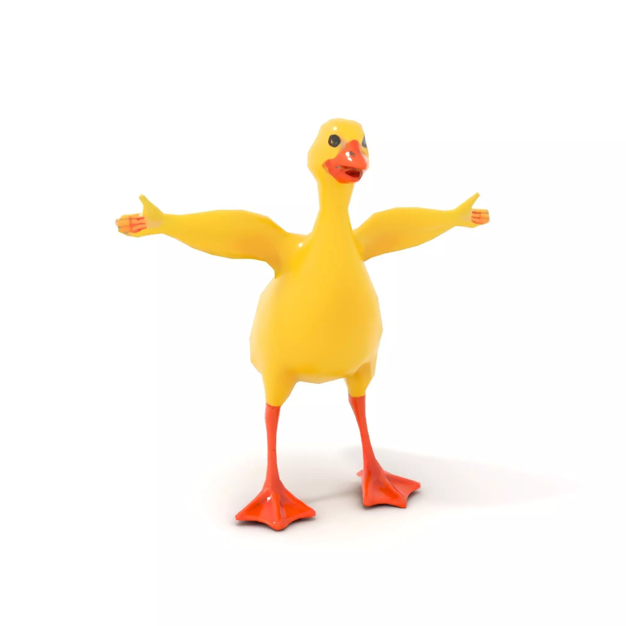 Yellow Cartoon Duck model pack Low-poly 3D model_9