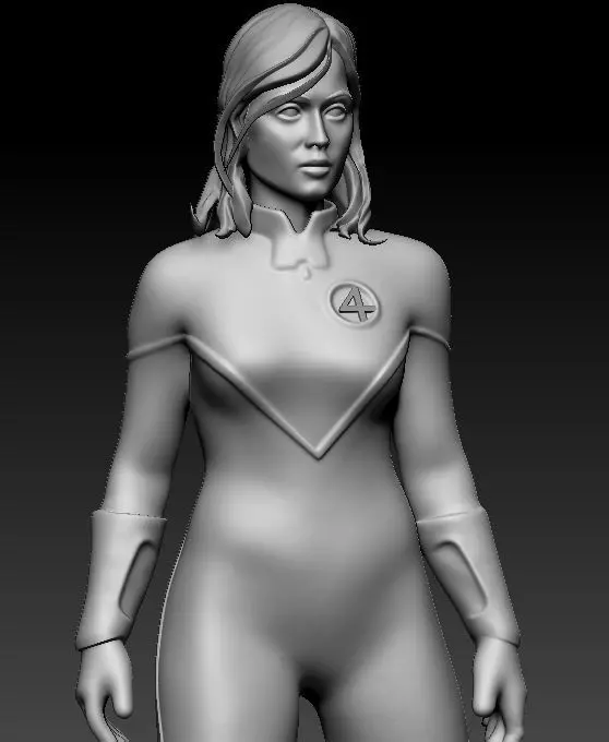 Jessica Alba as Sue Storm Invisible Woman 3D print model_5