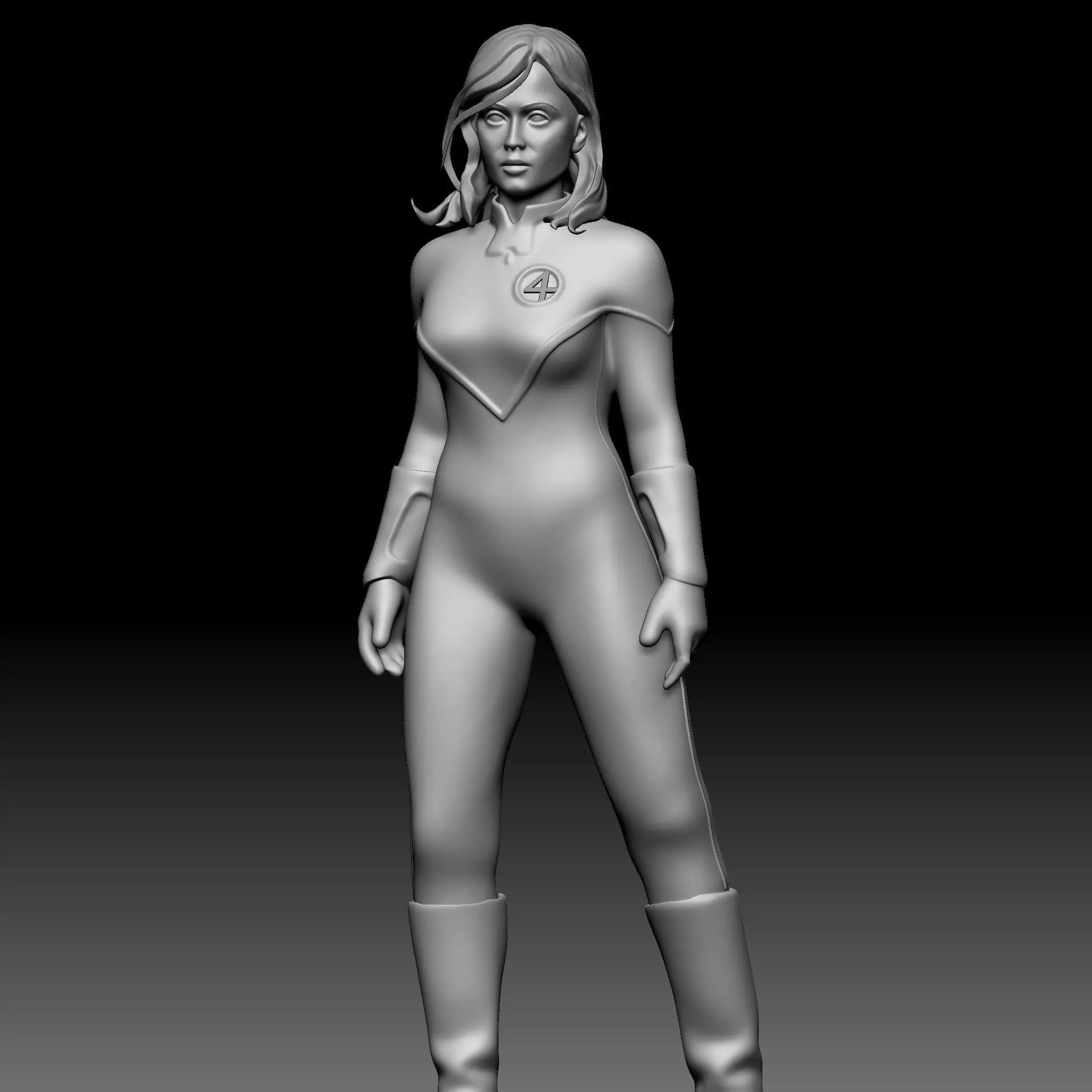 Jessica Alba as Sue Storm Invisible Woman 3D print model_4