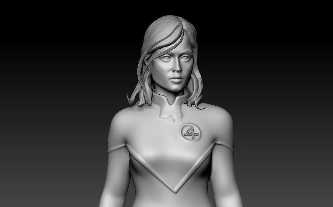 Jessica Alba as Sue Storm Invisible Woman 3D print model_2