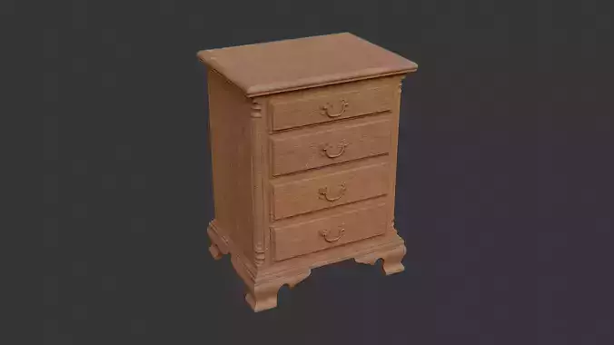 Classic Wood Nightstand with Drawers
