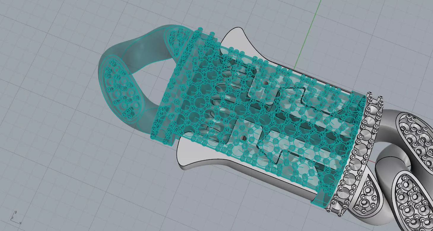 Miami Cuban Chain Bracelet box clasp 3D print model_8