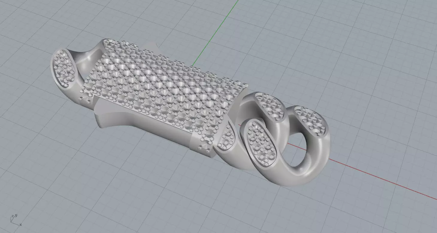 Miami Cuban Chain Bracelet box clasp 3D print model_9