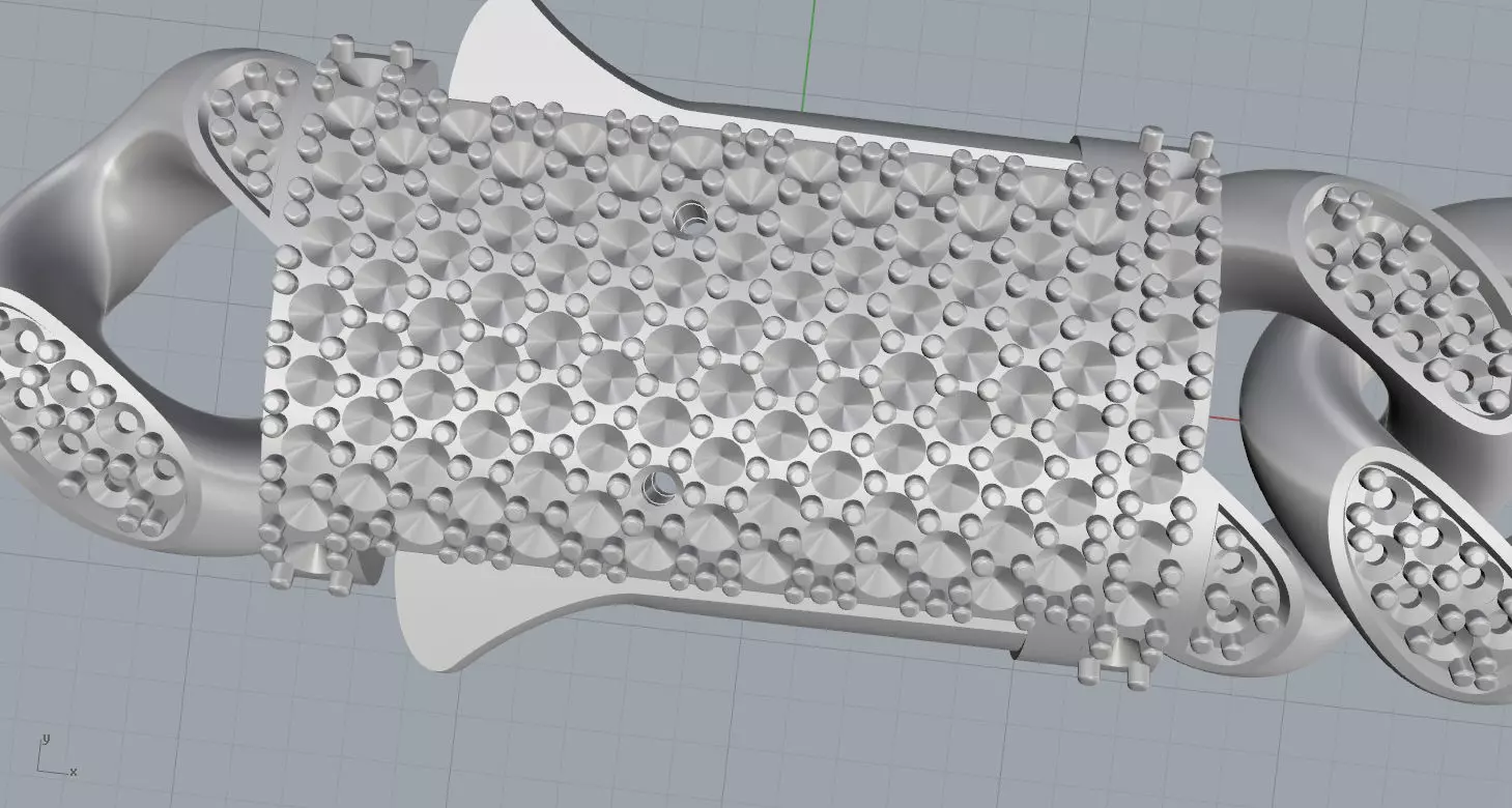 Miami Cuban Chain Bracelet box clasp 3D print model_7