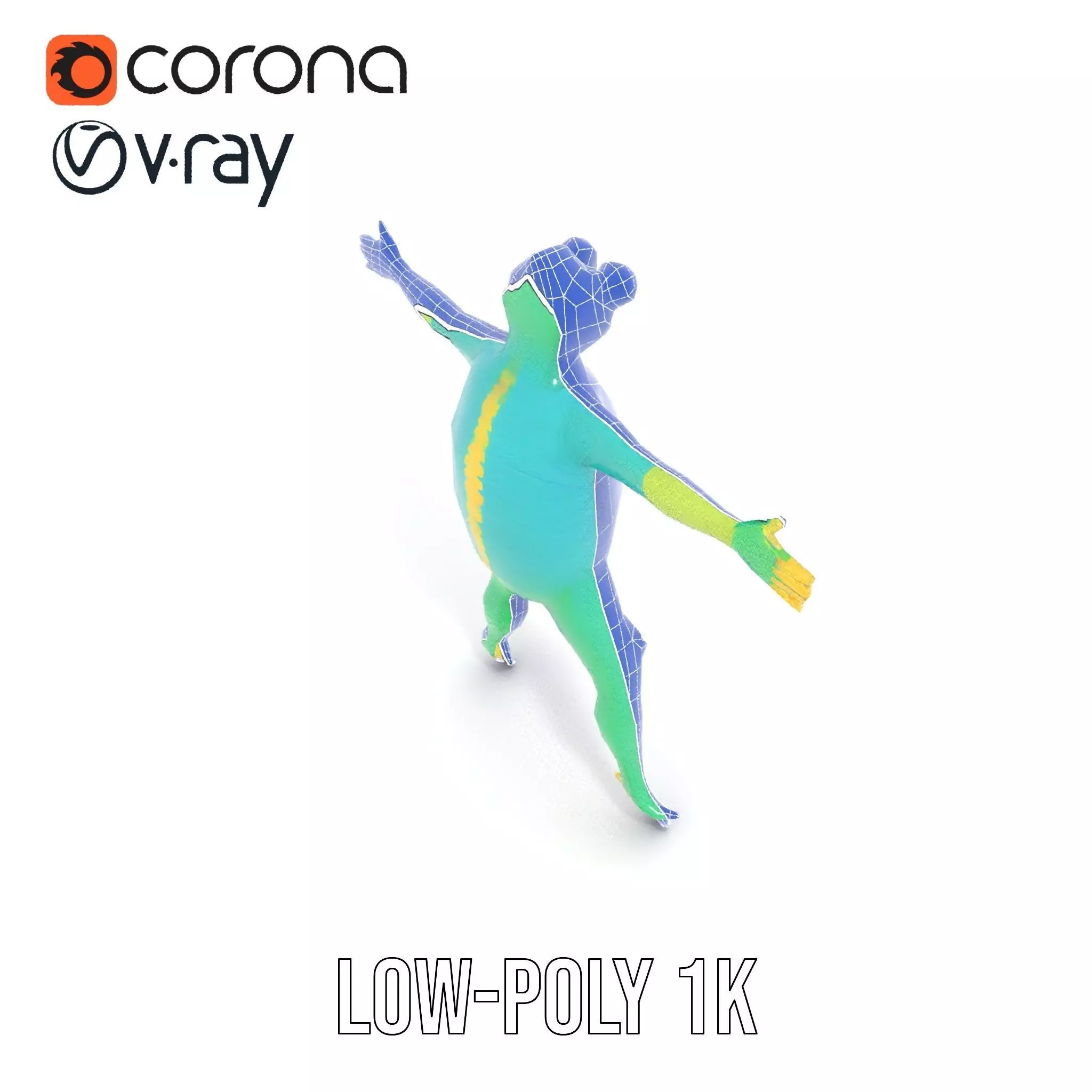 Vibrant Gecko Character model pack Low-poly 3D model_28