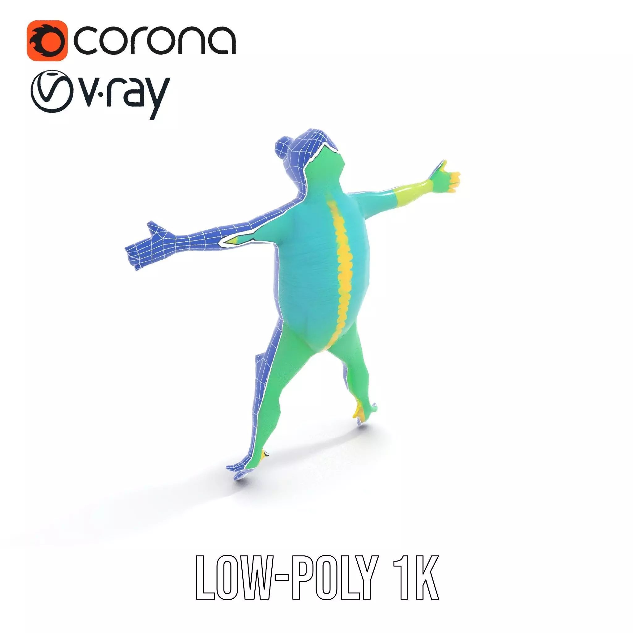 Vibrant Gecko Character model pack Low-poly 3D model_8