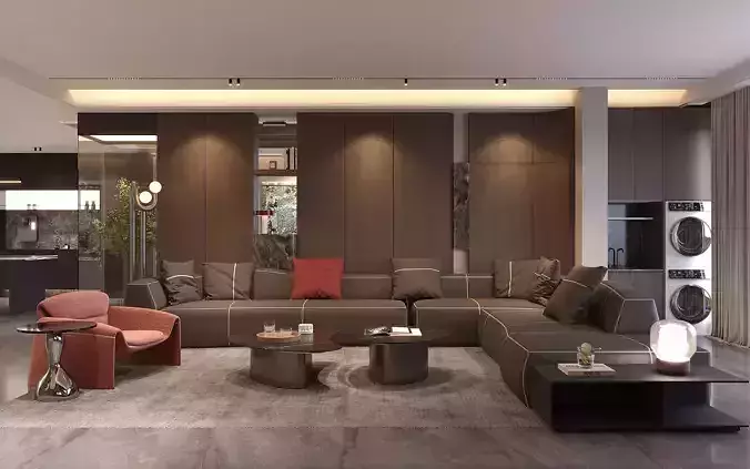 Italian  style living and dining room