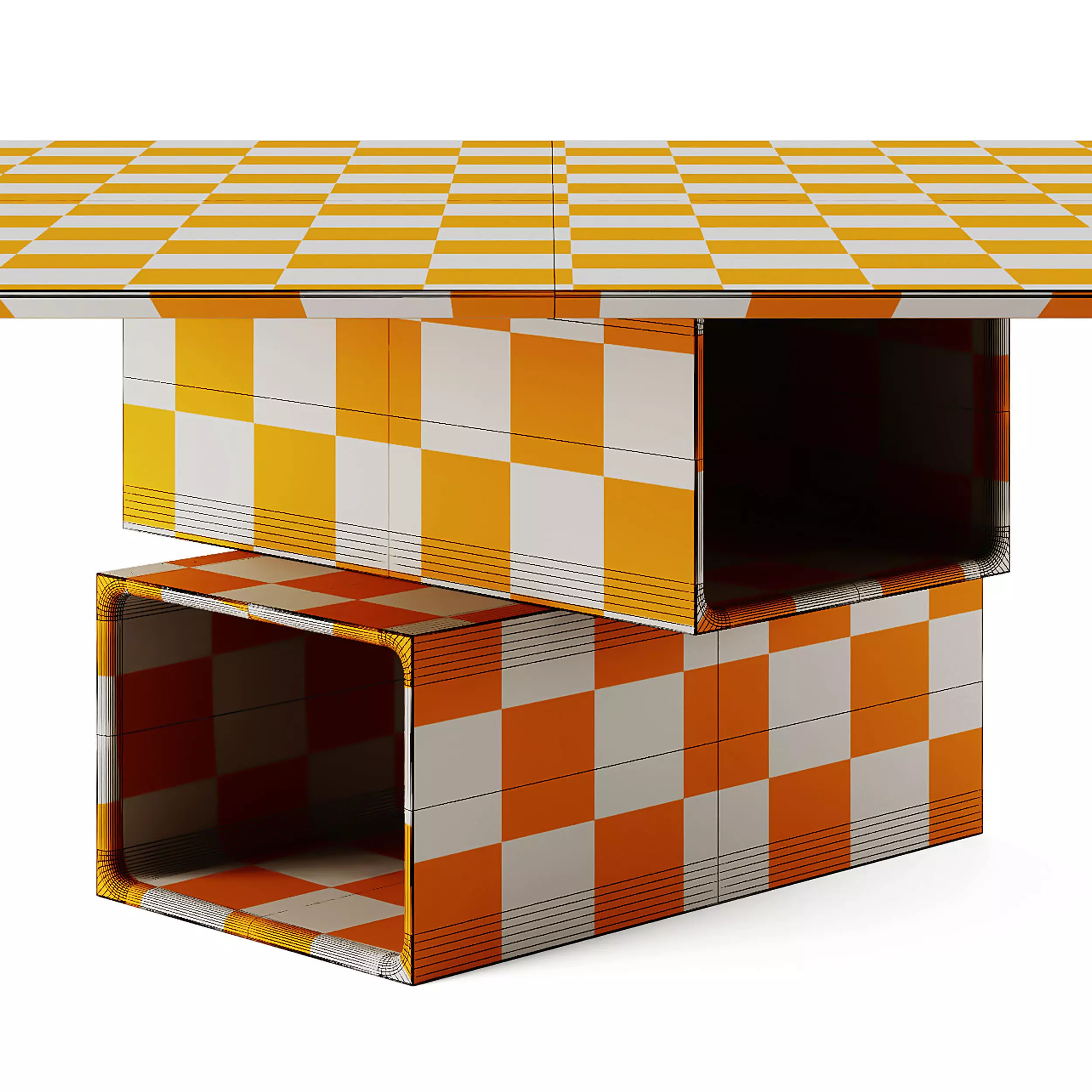 Pulkra Manifesto Quadro Square Cement Table 3D model_8