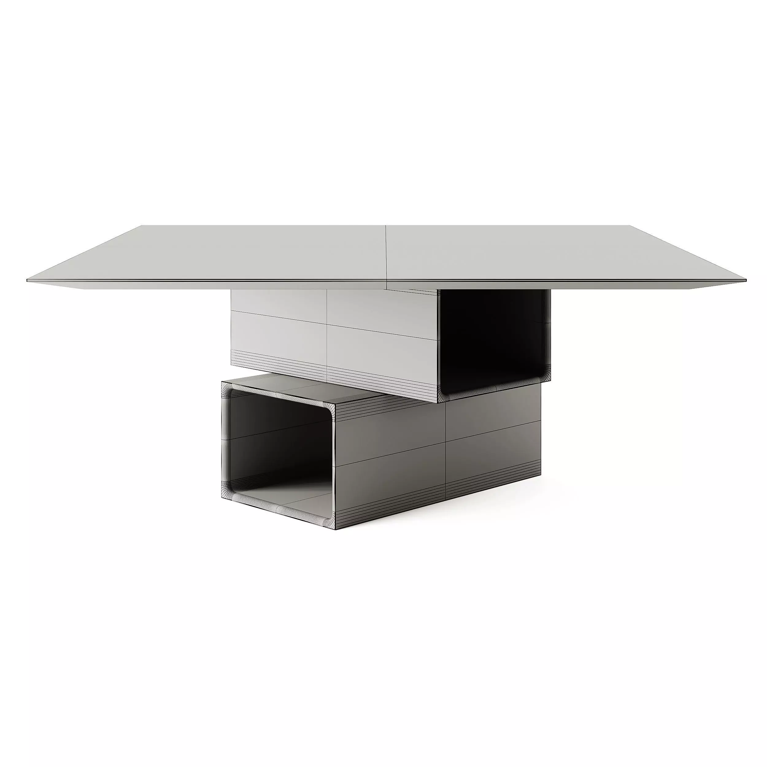 Pulkra Manifesto Quadro Square Cement Table 3D model_5
