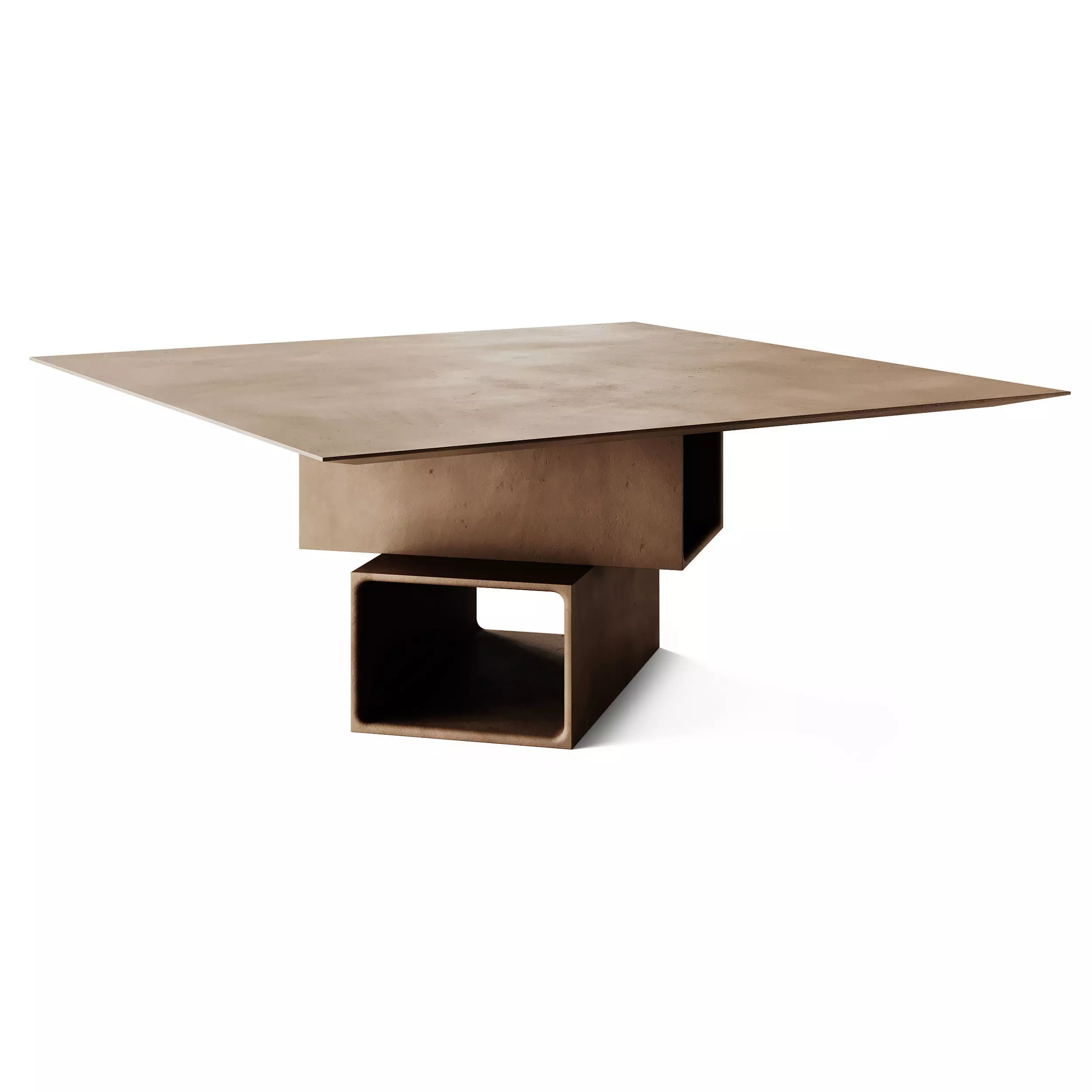 Pulkra Manifesto Quadro Square Cement Table 3D model_1