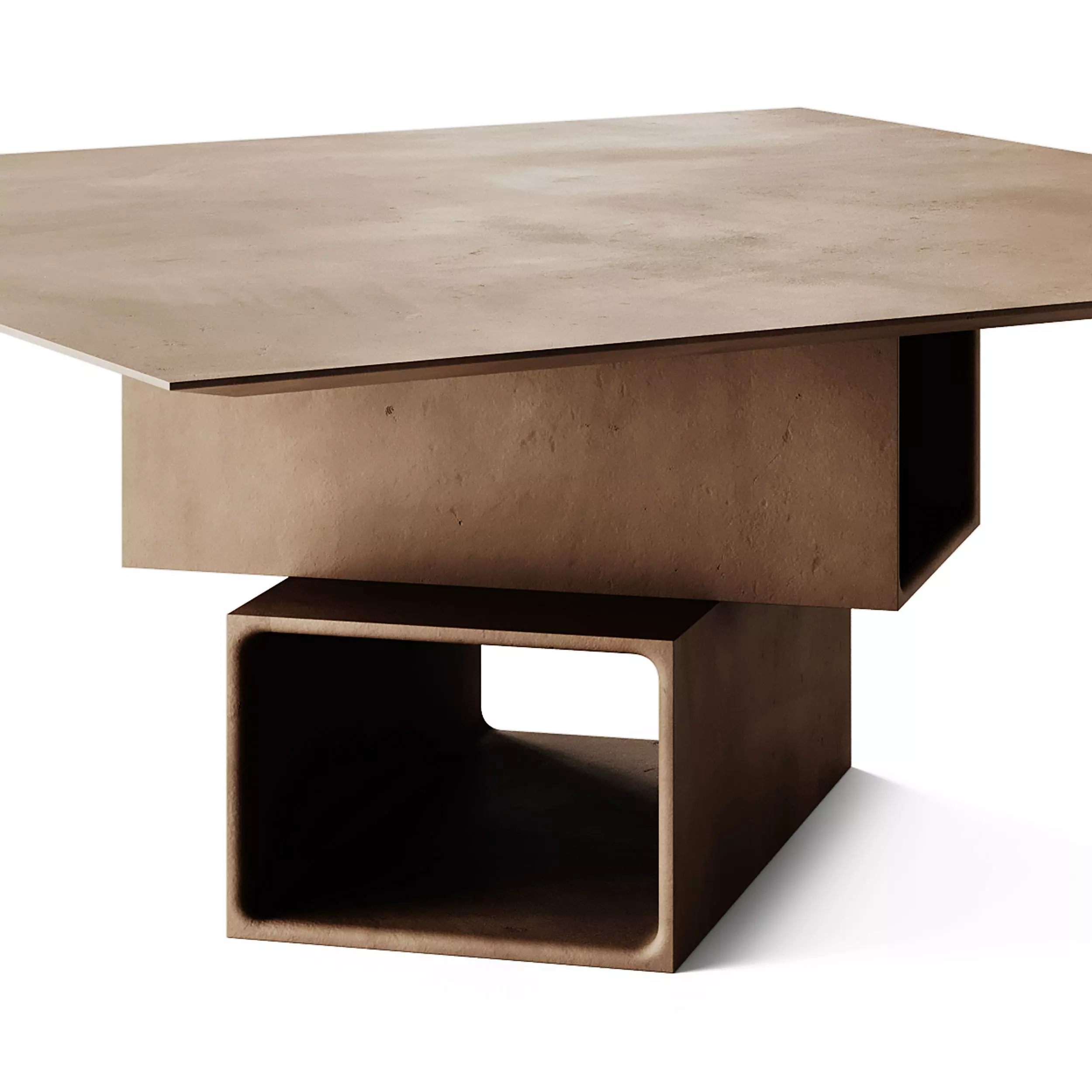 Pulkra Manifesto Quadro Square Cement Table 3D model_3