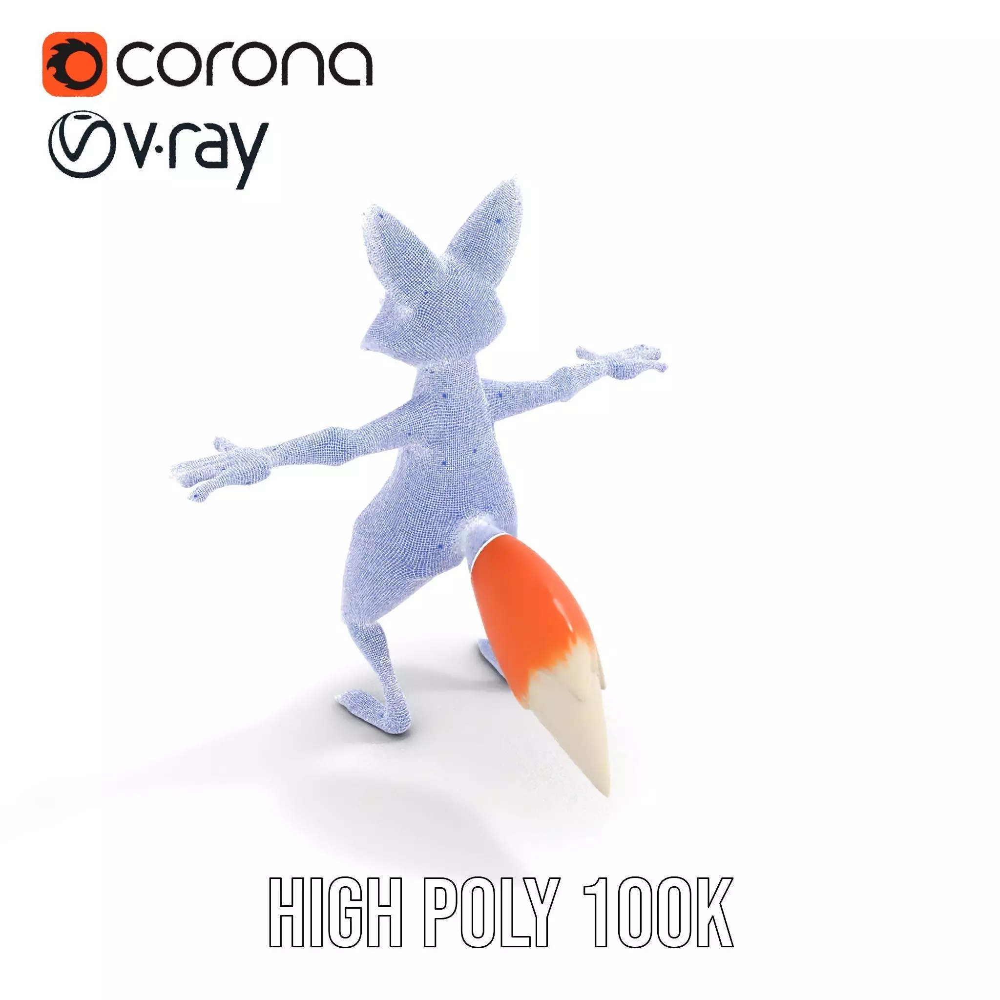 Vivid Fox Character model pack Low-poly 3D model_20