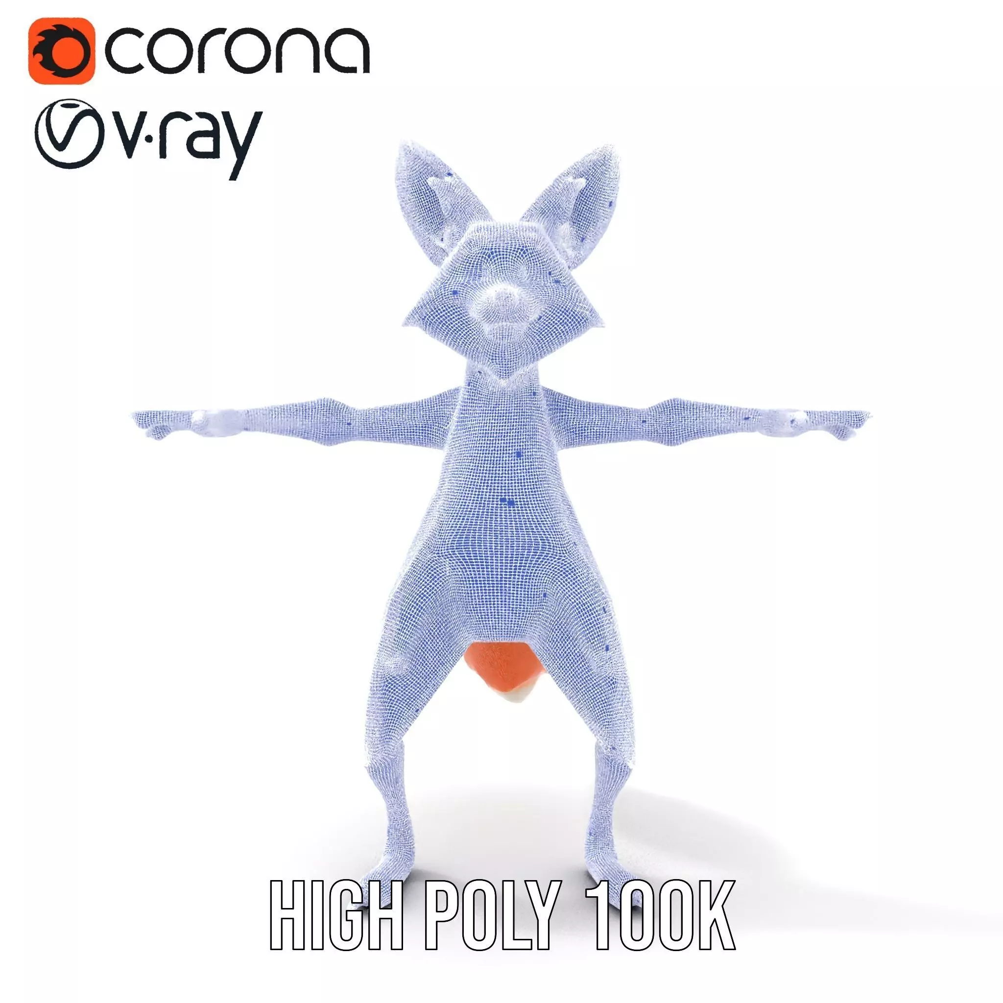 Vivid Fox Character model pack Low-poly 3D model_34