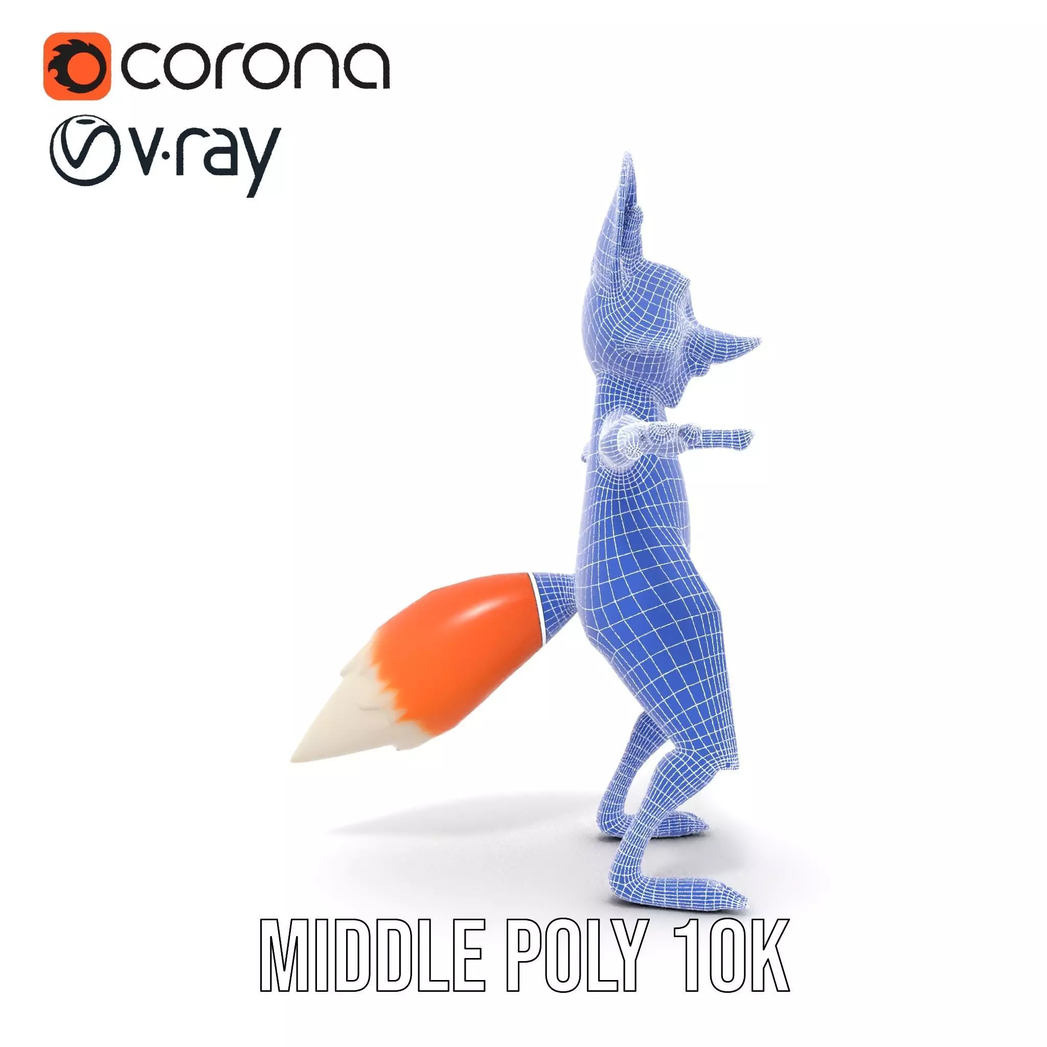 Vivid Fox Character model pack Low-poly 3D model_29