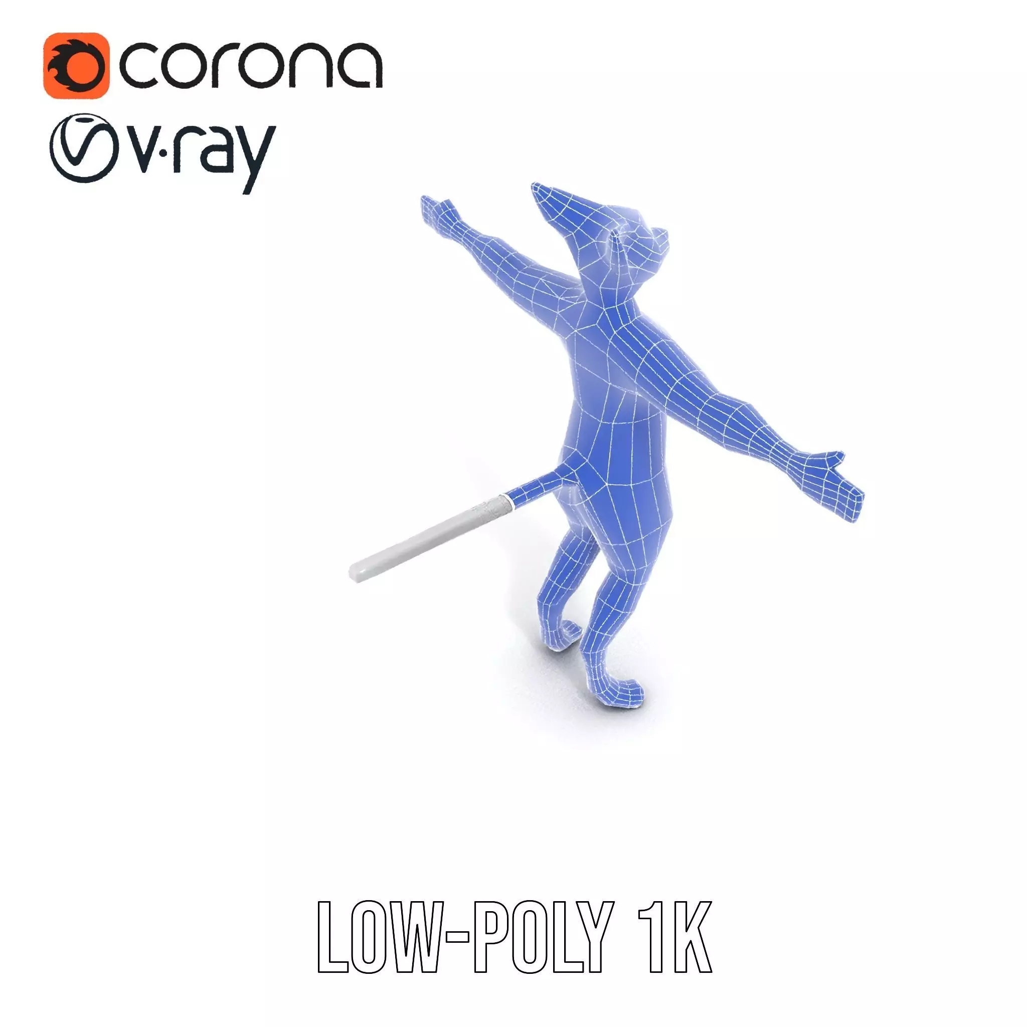 Striped Cartoon Cat model pack Low-poly 3D model_31