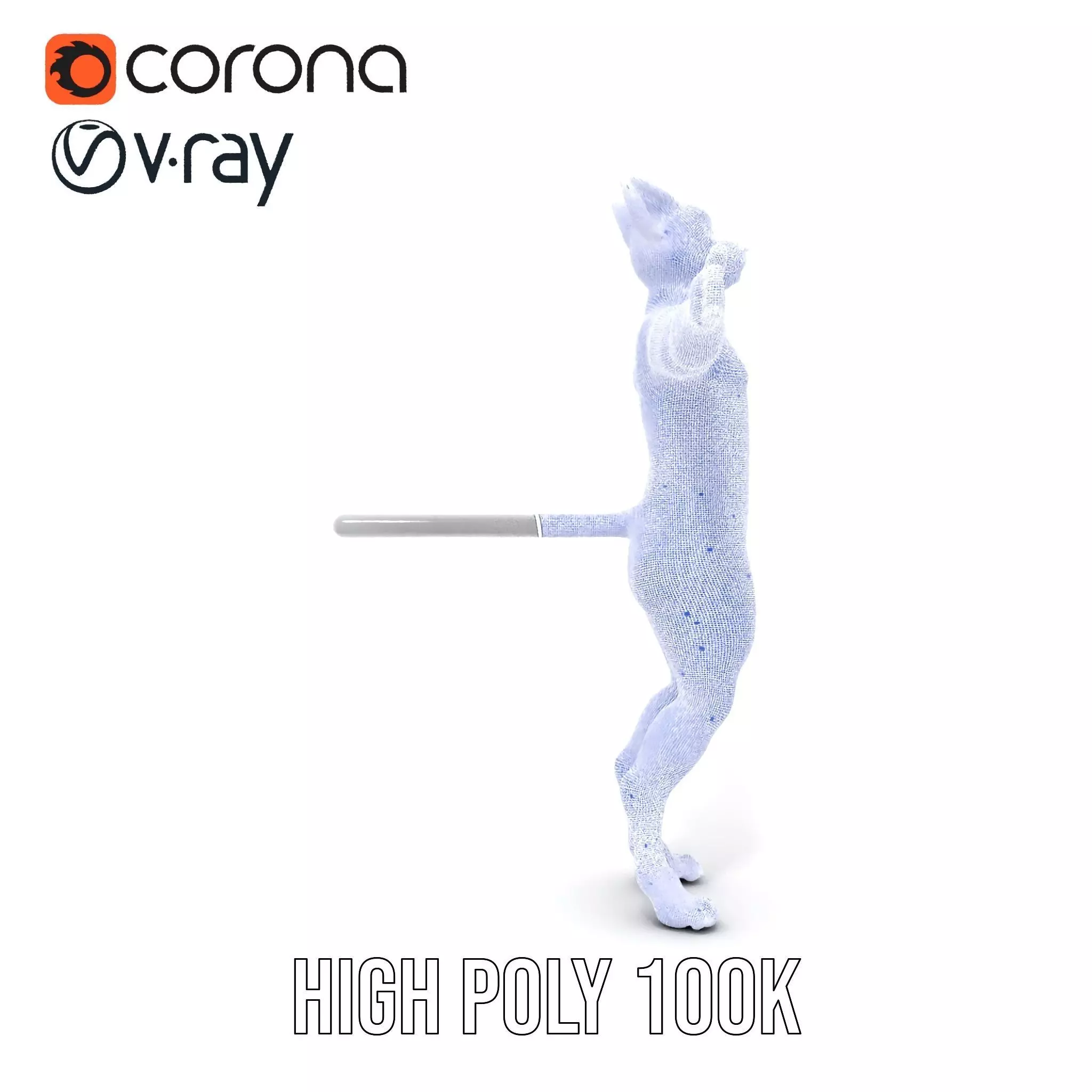 Striped Cartoon Cat model pack Low-poly 3D model_33