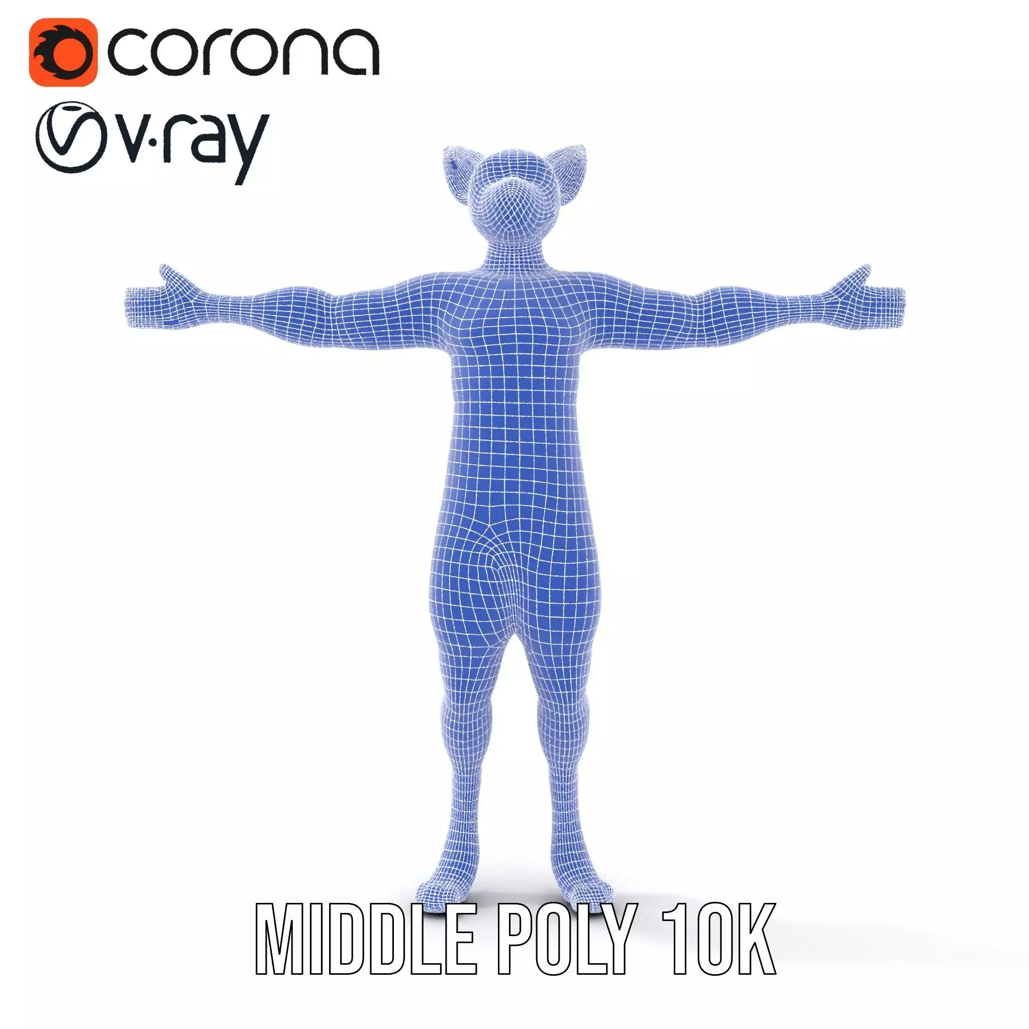 Striped Cartoon Cat model pack Low-poly 3D model_27