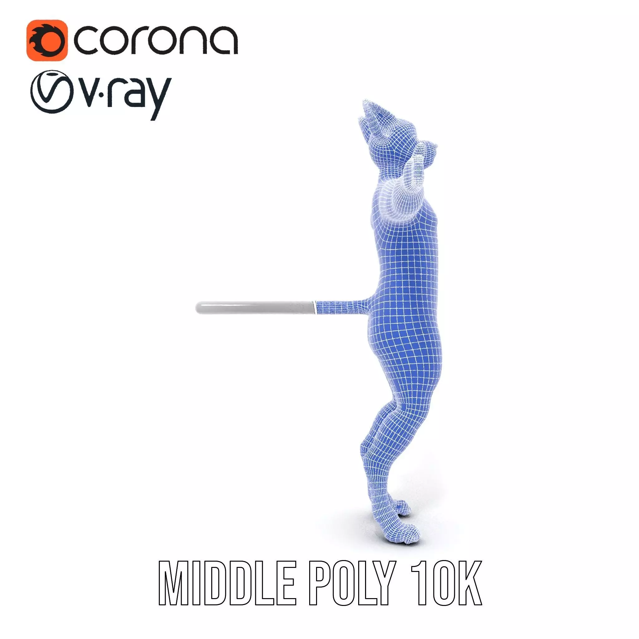 Striped Cartoon Cat model pack Low-poly 3D model_24