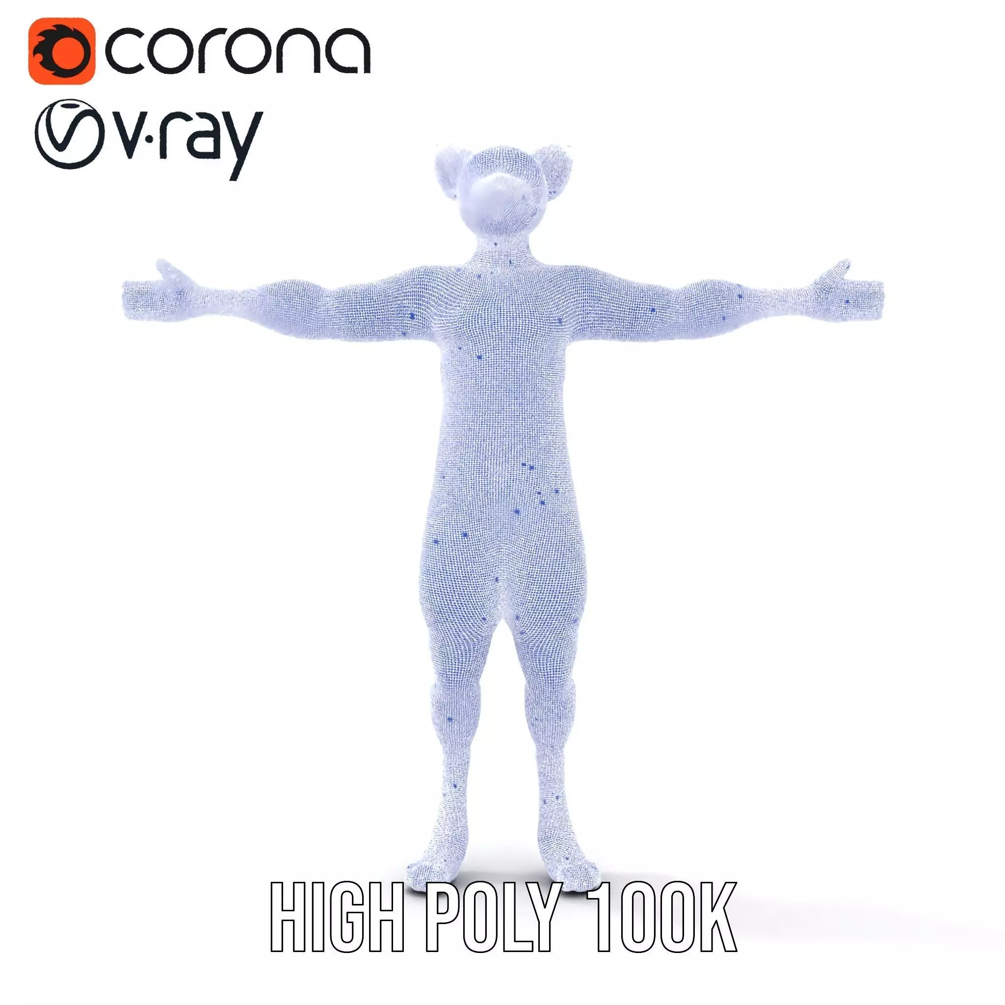 Striped Cartoon Cat model pack Low-poly 3D model_32