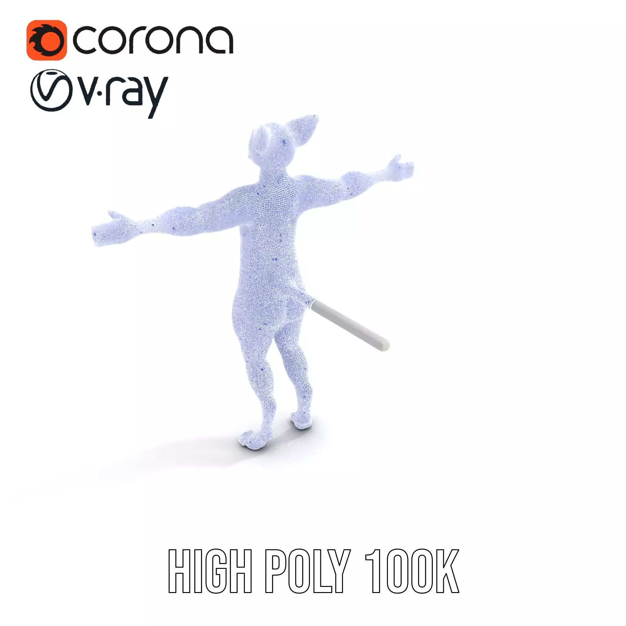 Striped Cartoon Cat model pack Low-poly 3D model_26