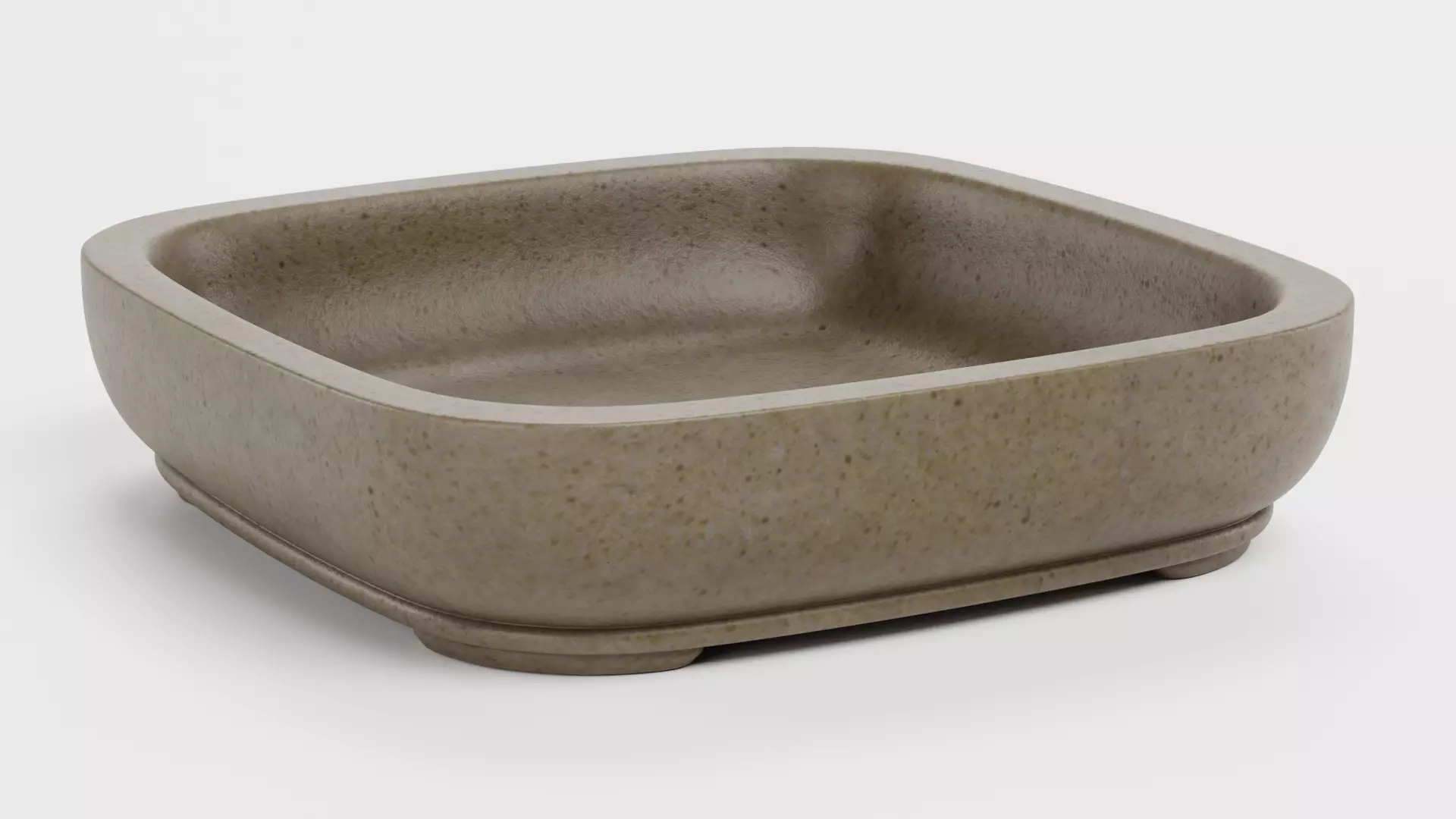 Bonsai Bowl V2 - Ceramic Pot Low-poly 3D model_3