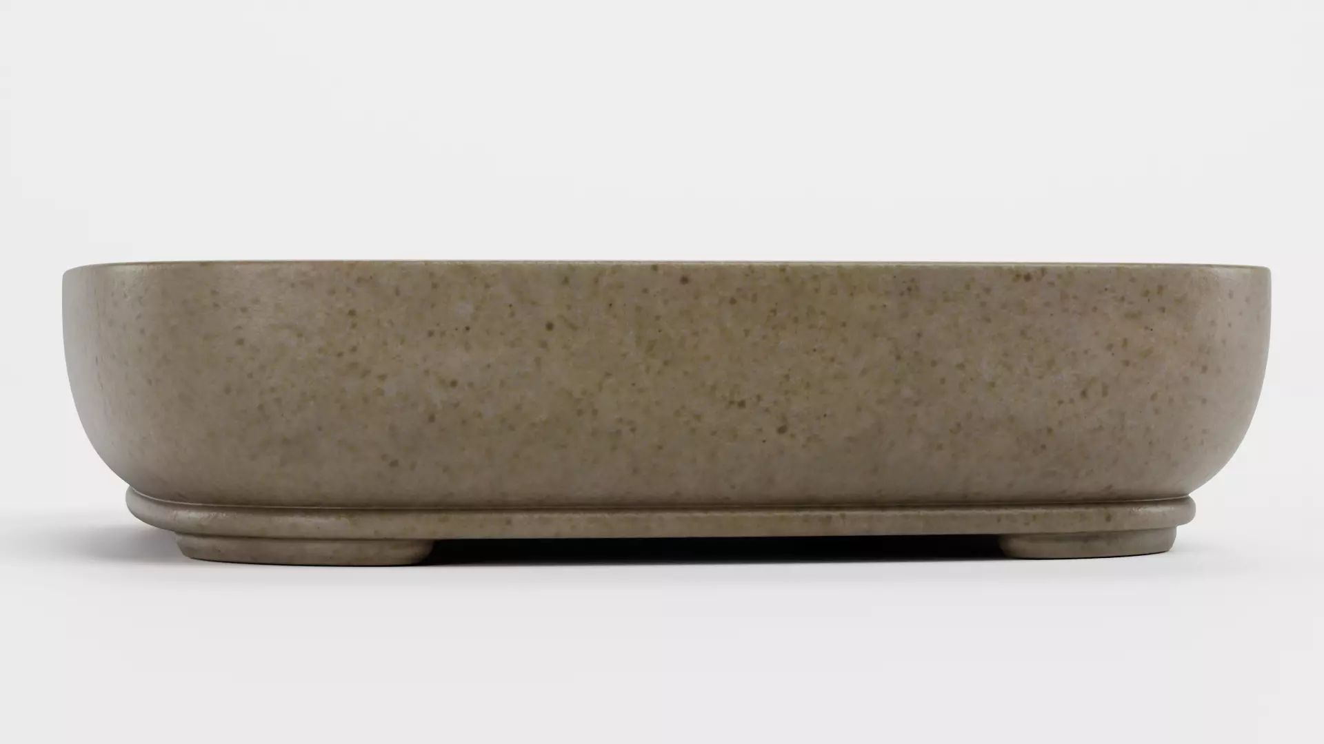 Bonsai Bowl V2 - Ceramic Pot Low-poly 3D model_2