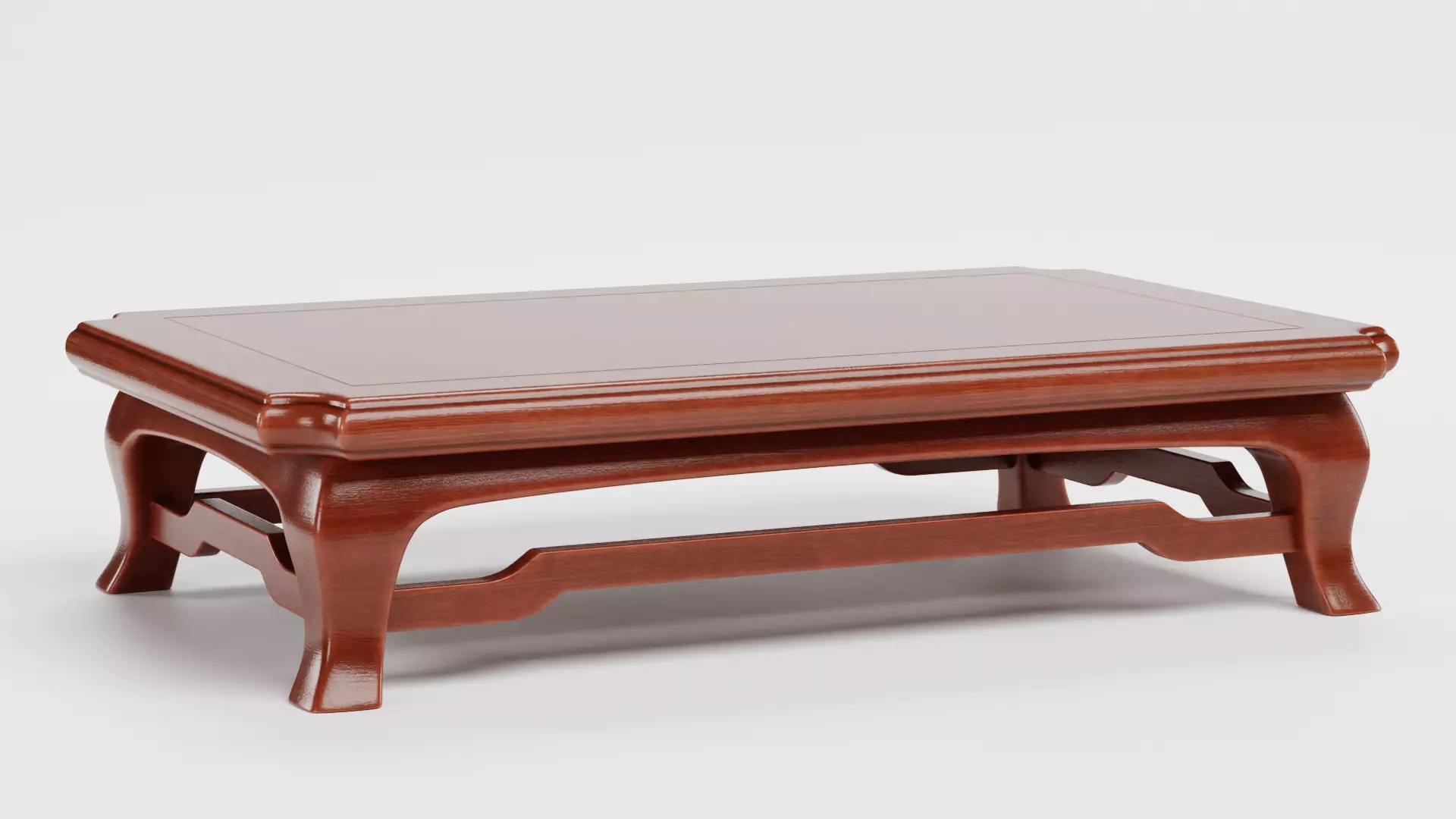 Bonsai Table V1 - Japanese Wooden Display Stand Low-poly 3D model_2