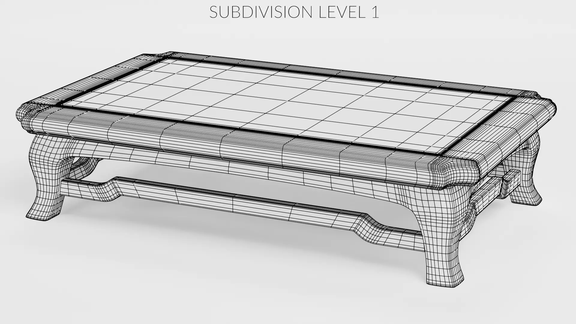 Bonsai Table V1 - Japanese Wooden Display Stand Low-poly 3D model_11