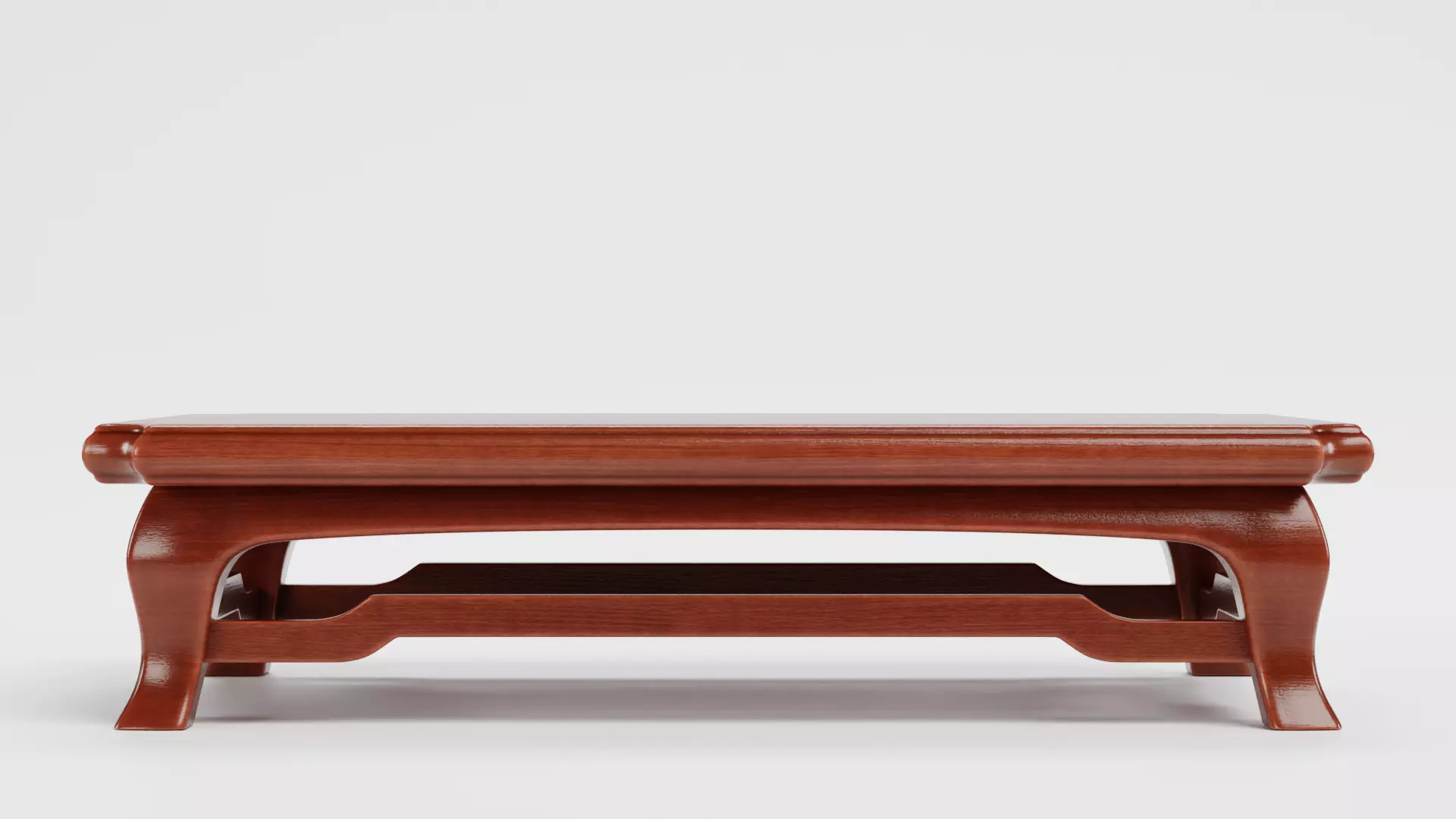 Bonsai Table V1 - Japanese Wooden Display Stand Low-poly 3D model_3