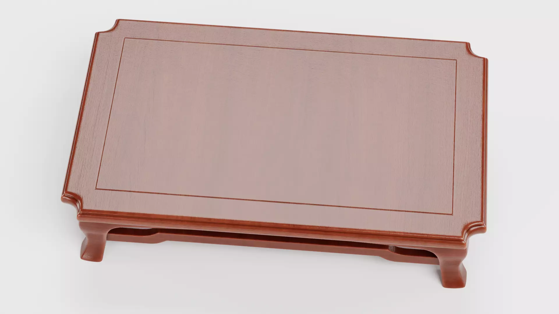 Bonsai Table V1 - Japanese Wooden Display Stand Low-poly 3D model_6