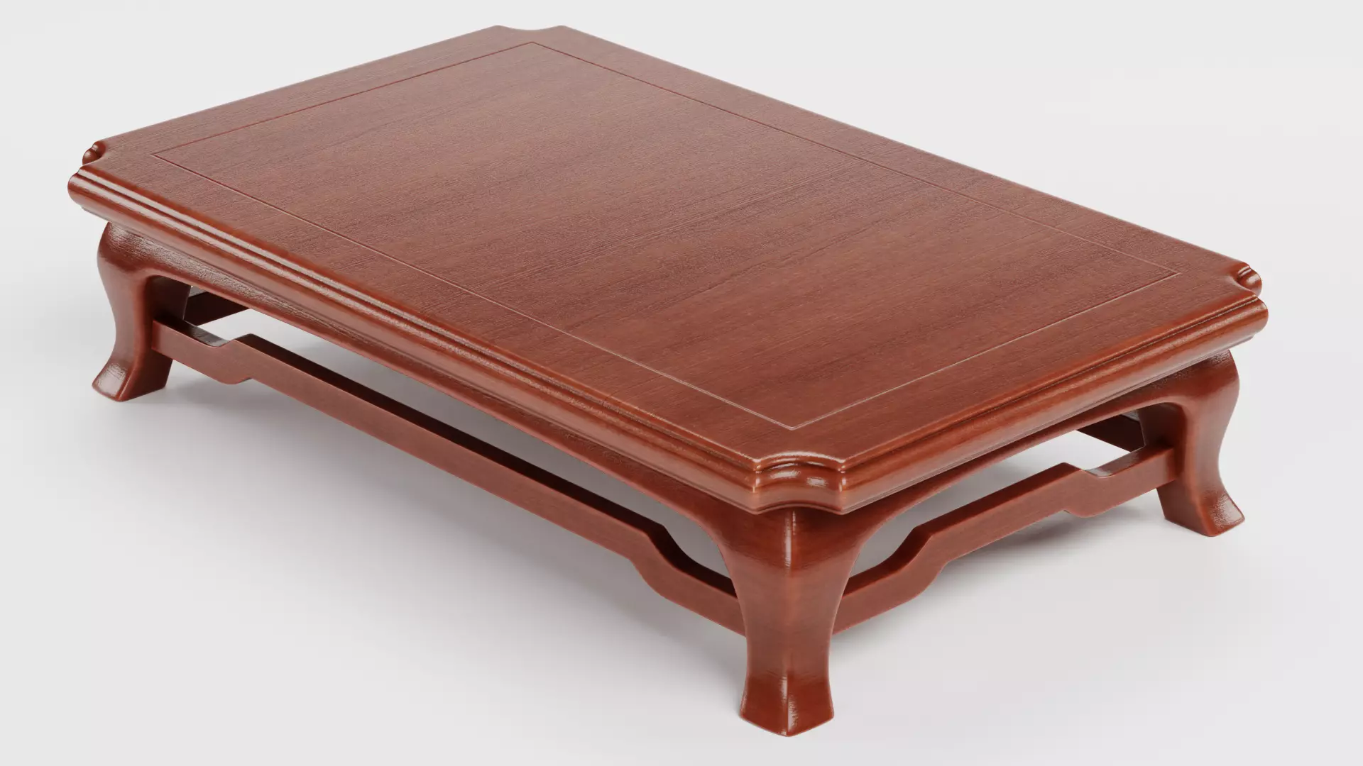 Bonsai Table V1 - Japanese Wooden Display Stand Low-poly 3D model_9