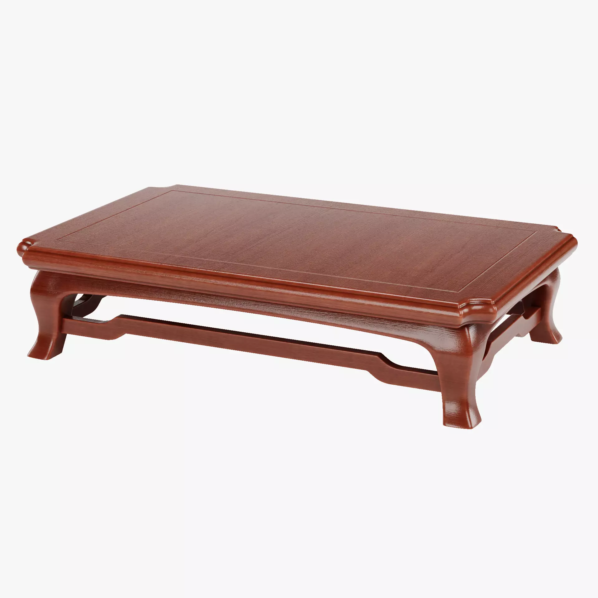 Bonsai Table V1 - Japanese Wooden Display Stand Low-poly 3D model_7