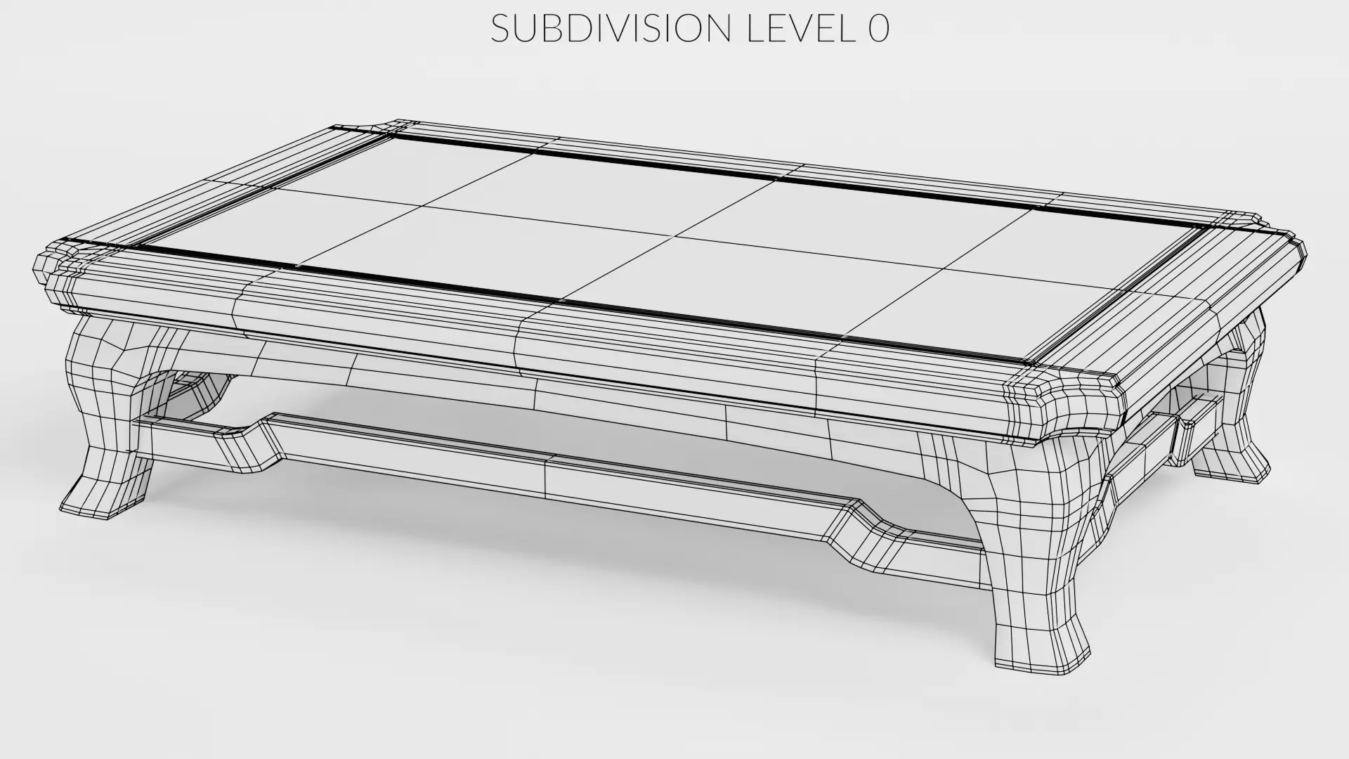 Bonsai Table V1 - Japanese Wooden Display Stand Low-poly 3D model_10