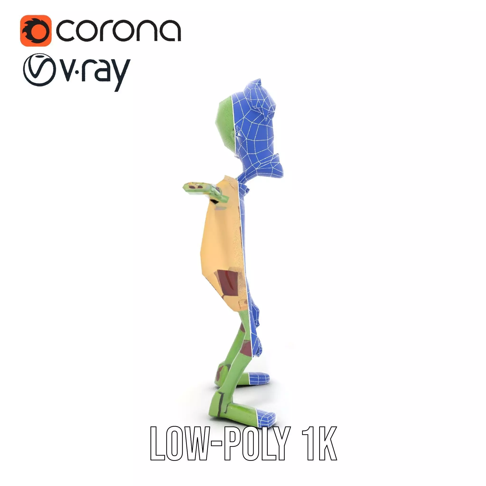 Patchwork Zombie model pack Low-poly 3D model_21