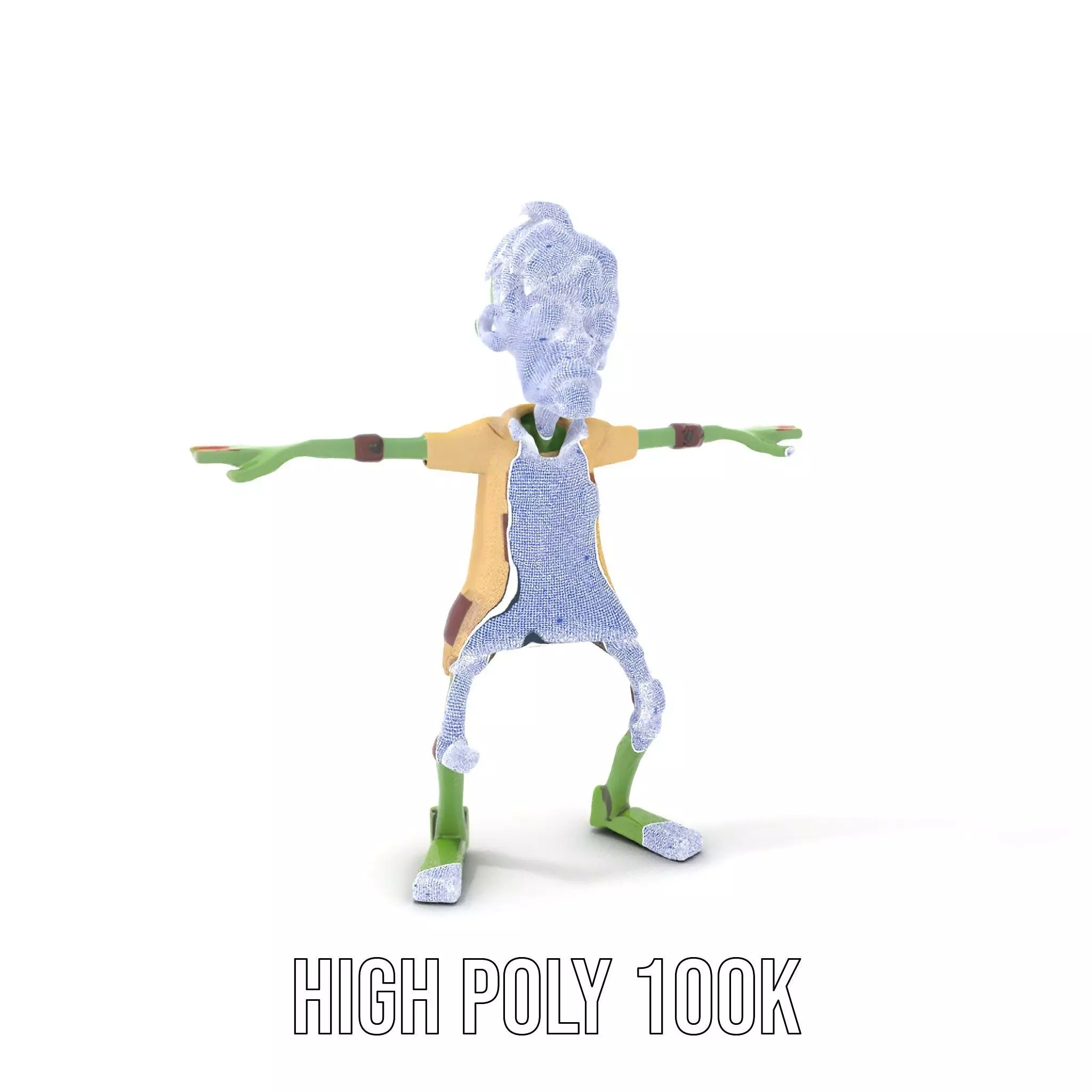 Patchwork Zombie model pack Low-poly 3D model_4