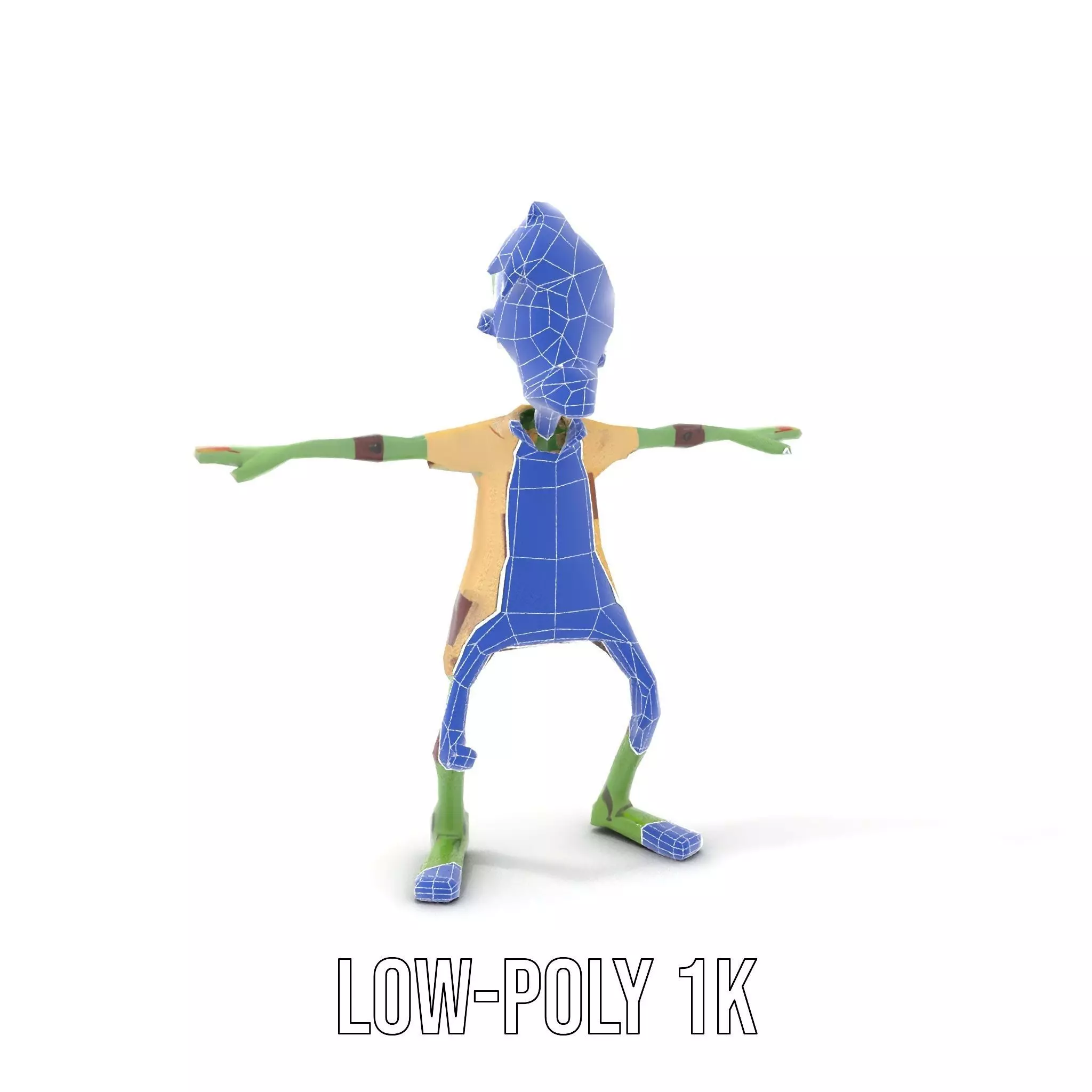 Patchwork Zombie model pack Low-poly 3D model_27
