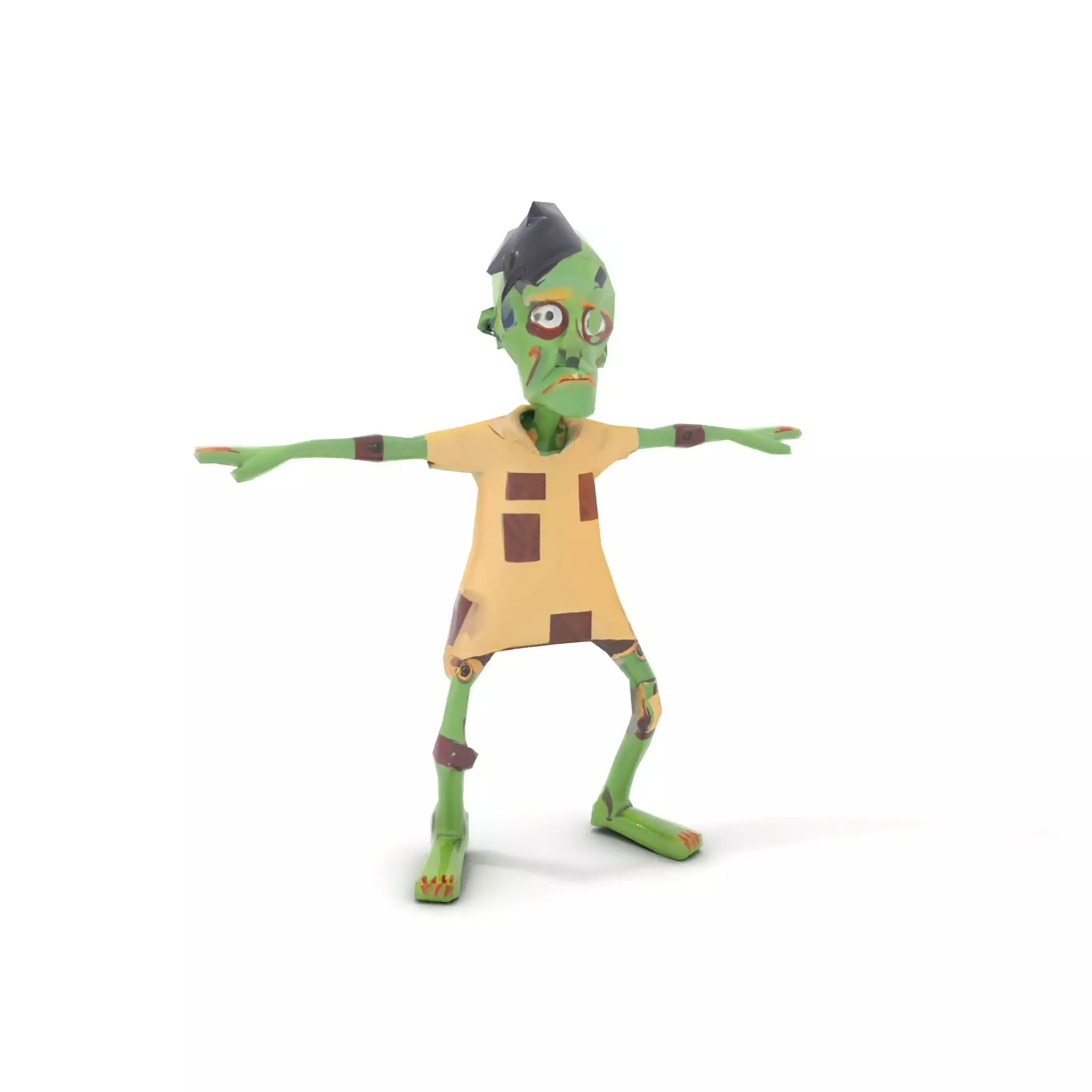Patchwork Zombie model pack Low-poly 3D model_9