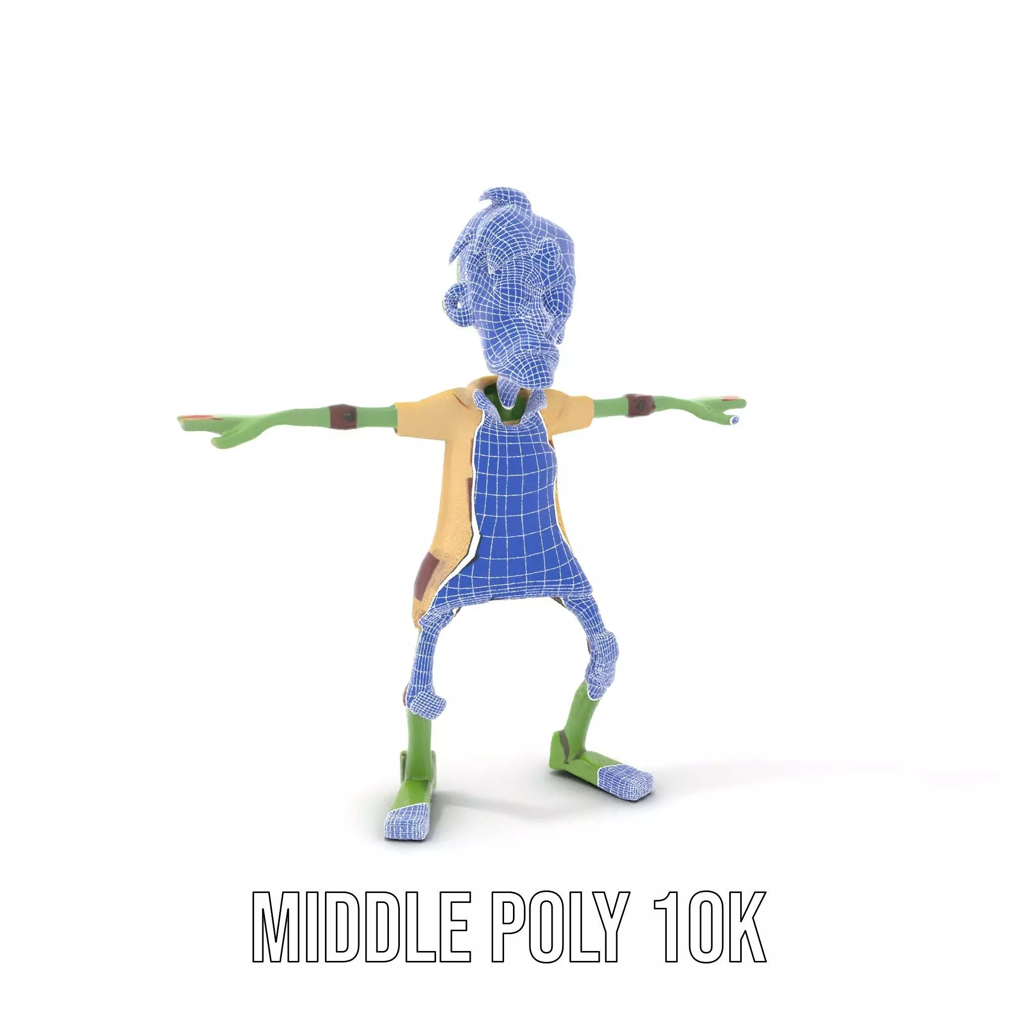 Patchwork Zombie model pack Low-poly 3D model_15